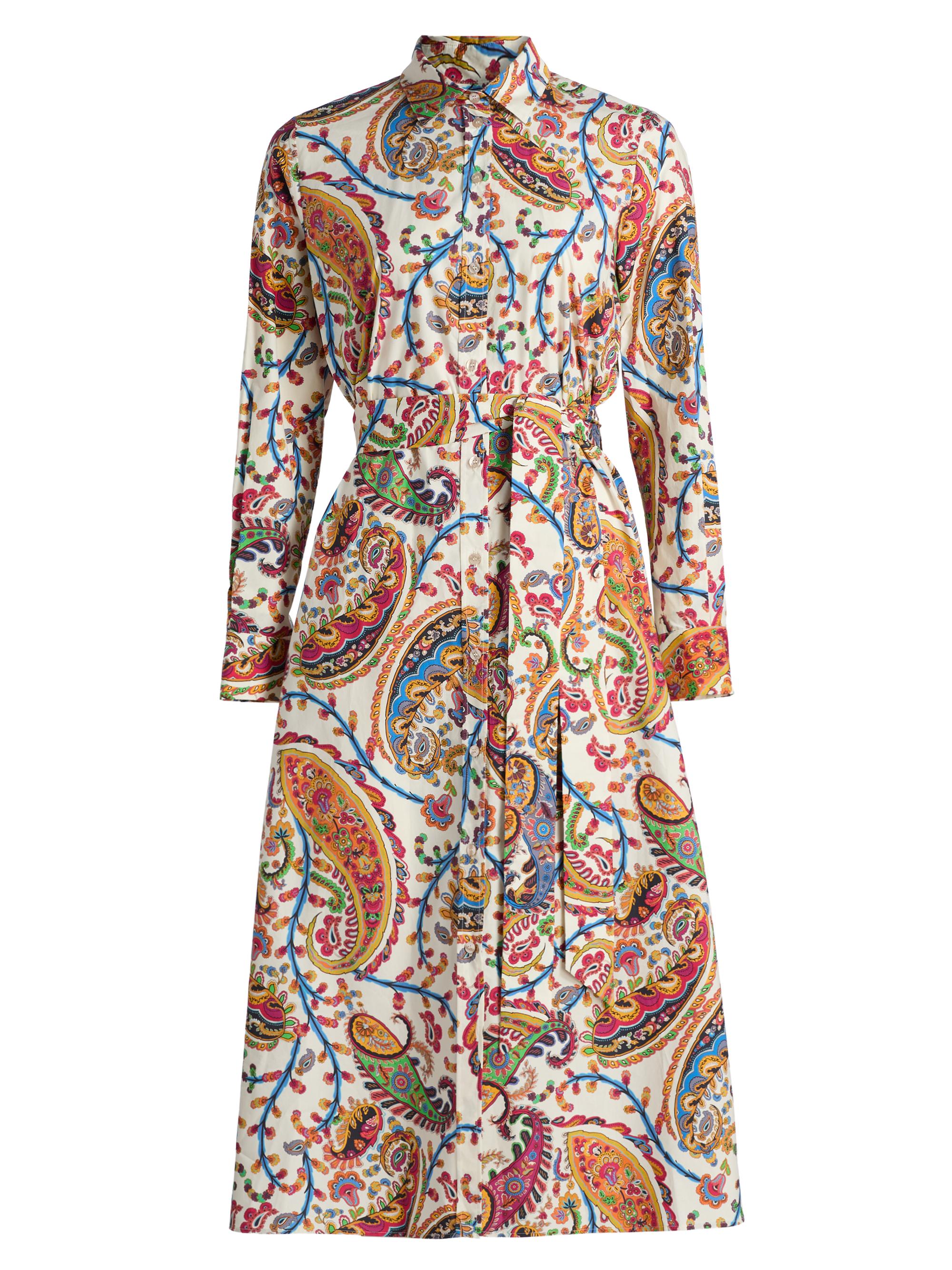 Etro Women's Paisley Print Cotton Shirtdress - Stampa Bianco