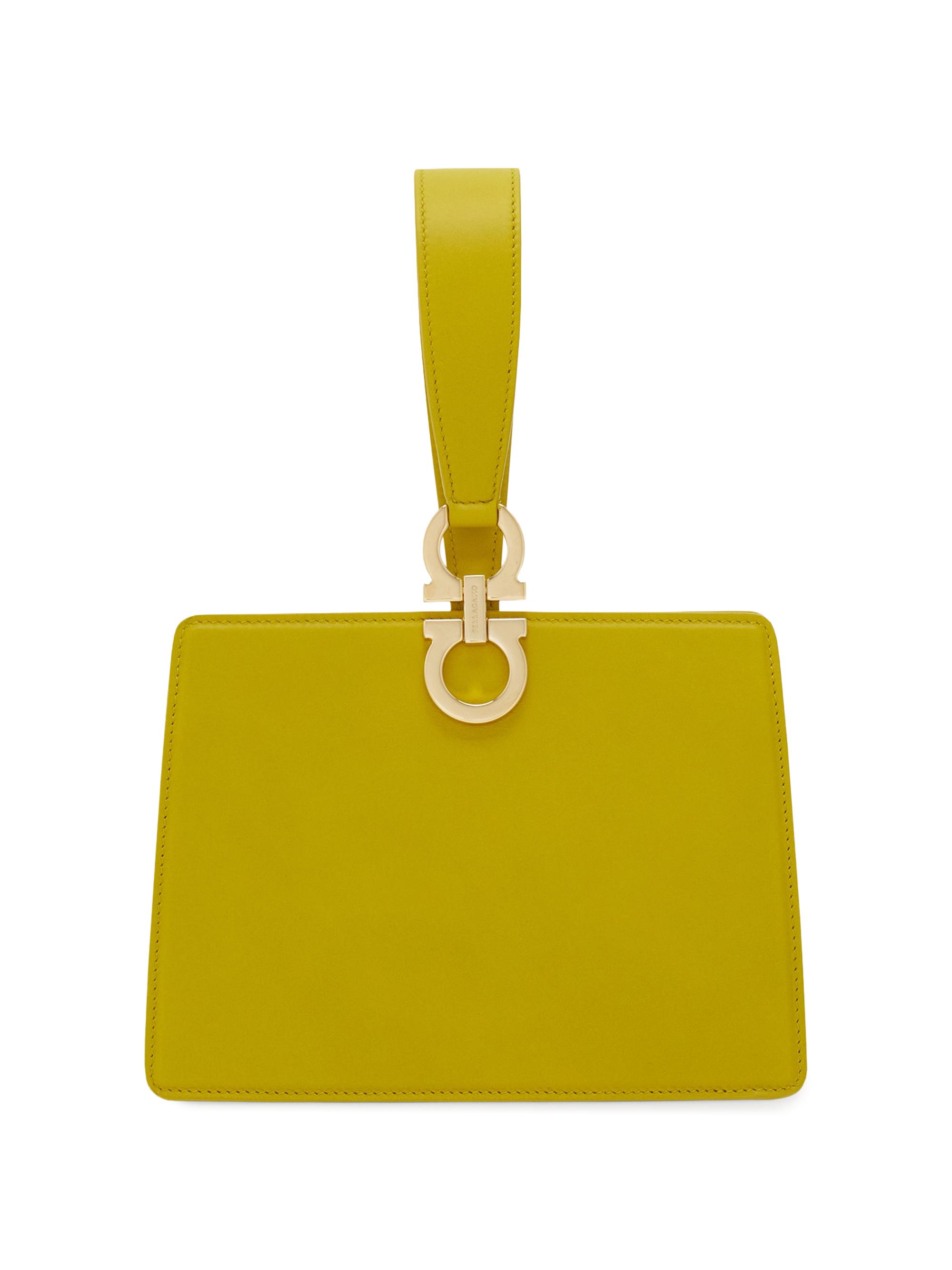 FERRAGAMO Women's Double Gancio Wristband Clutch - Antique Yellow