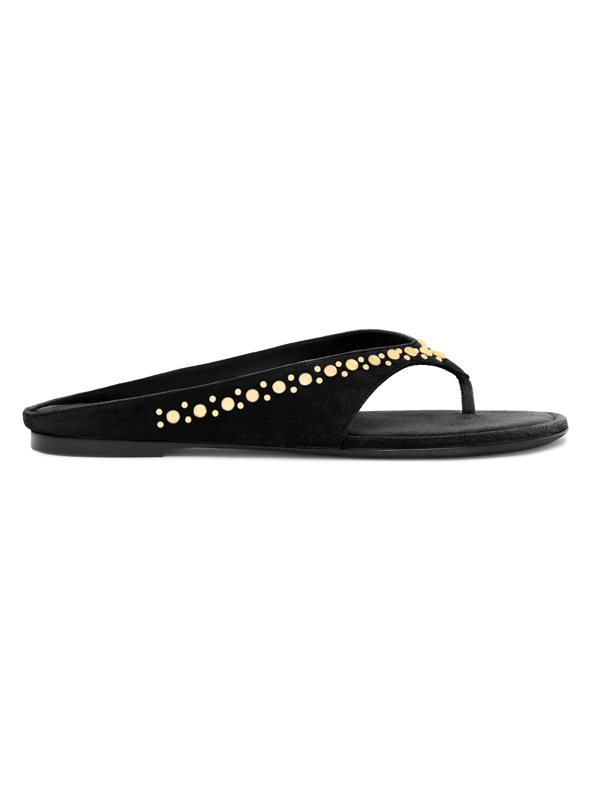 Herbert Levine Women's Sun-Kissed Suede Sandals - Black | Thumbnail 2