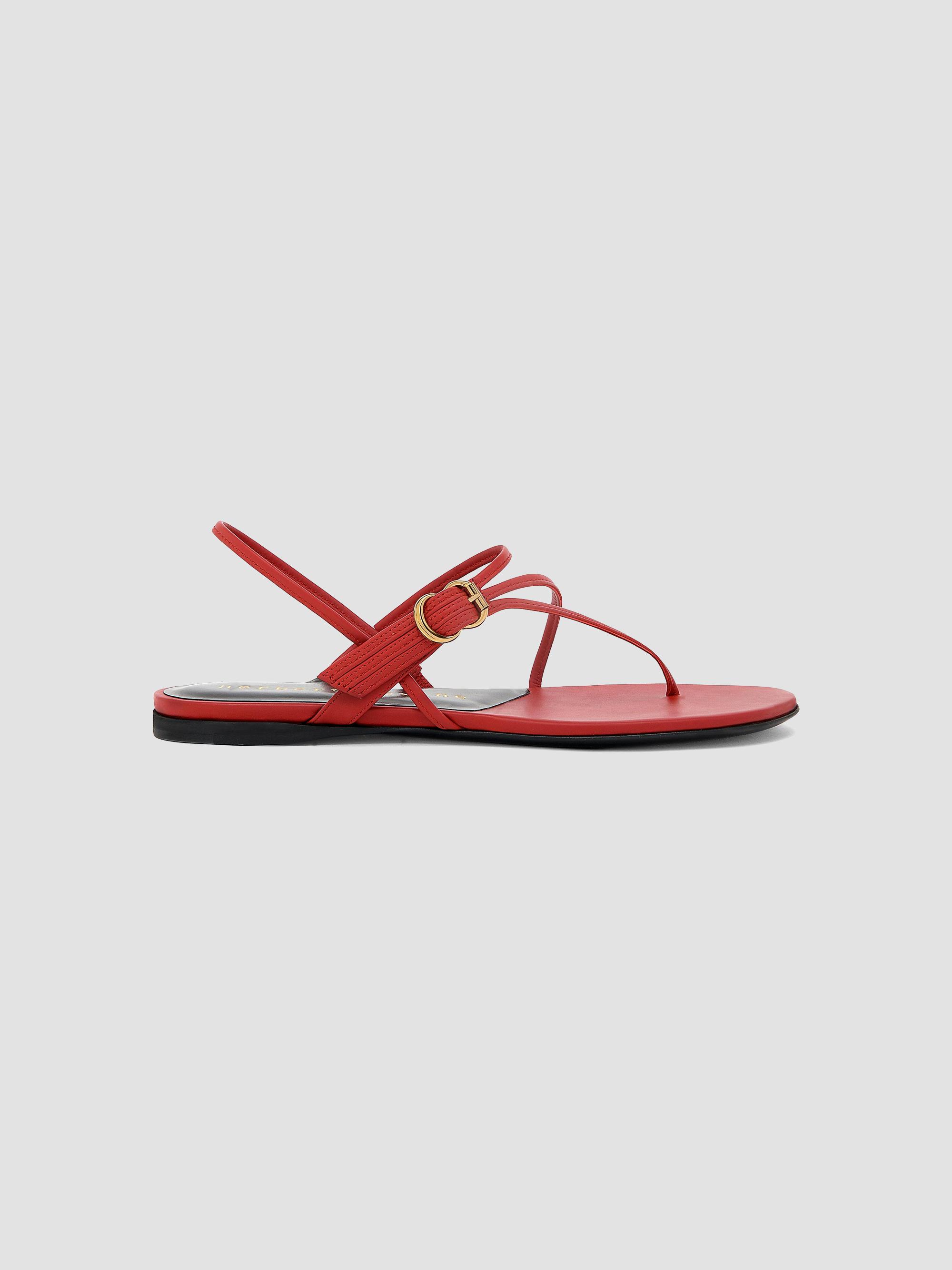 Herbert Levine Women's Starry-Eyed Leather Sandals - Red | Thumbnail 2