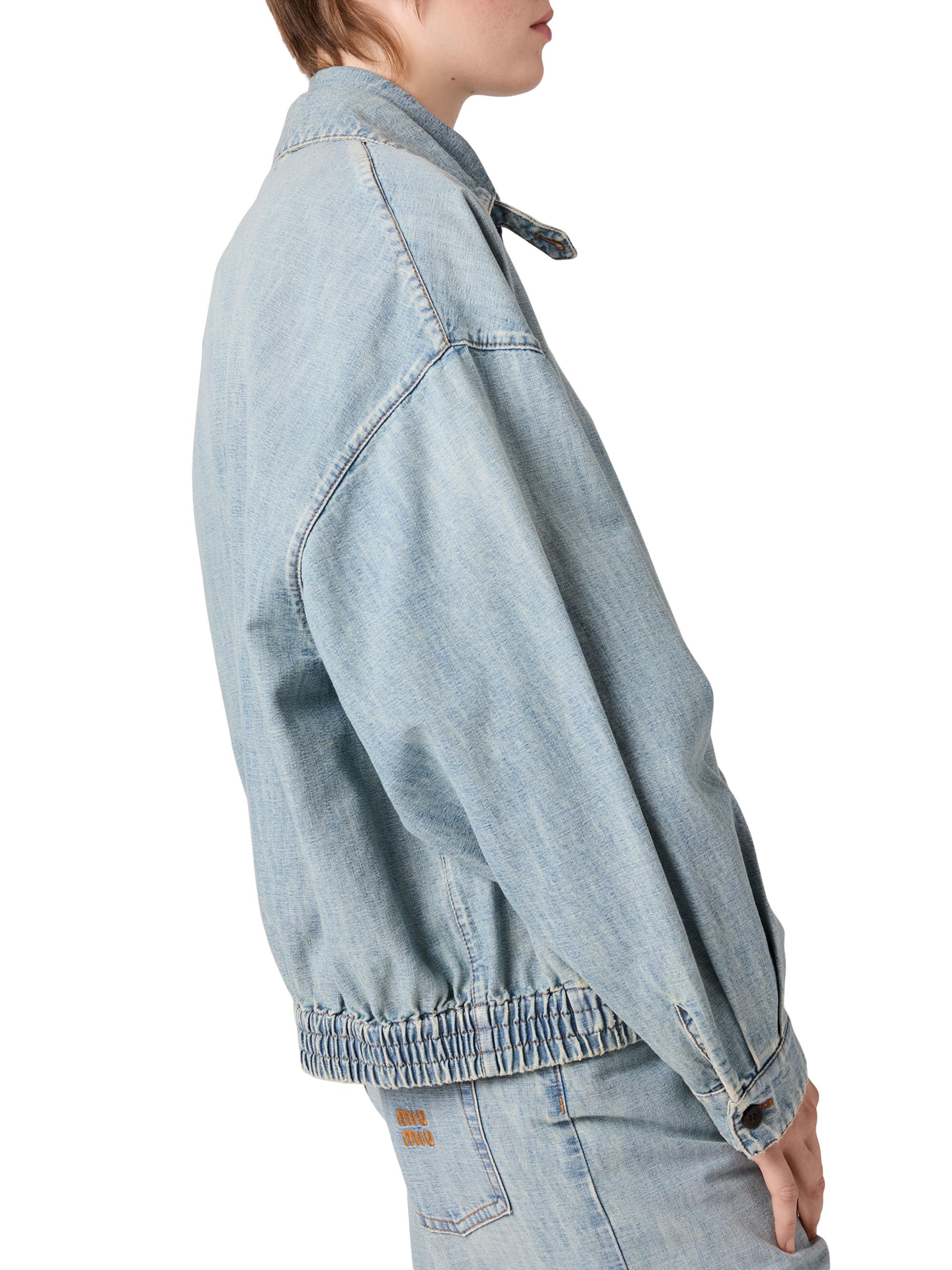 Miu Miu Chambray Blouson Jacket | Saks Fifth Avenue