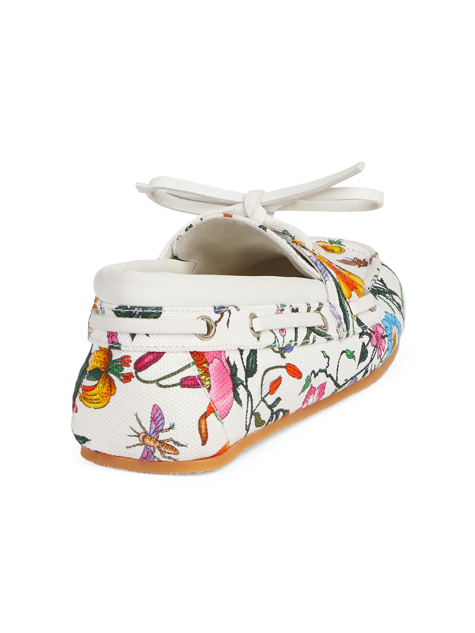 Gucci Interlocking G Floral Boat Shoes | Saks Fifth Avenue