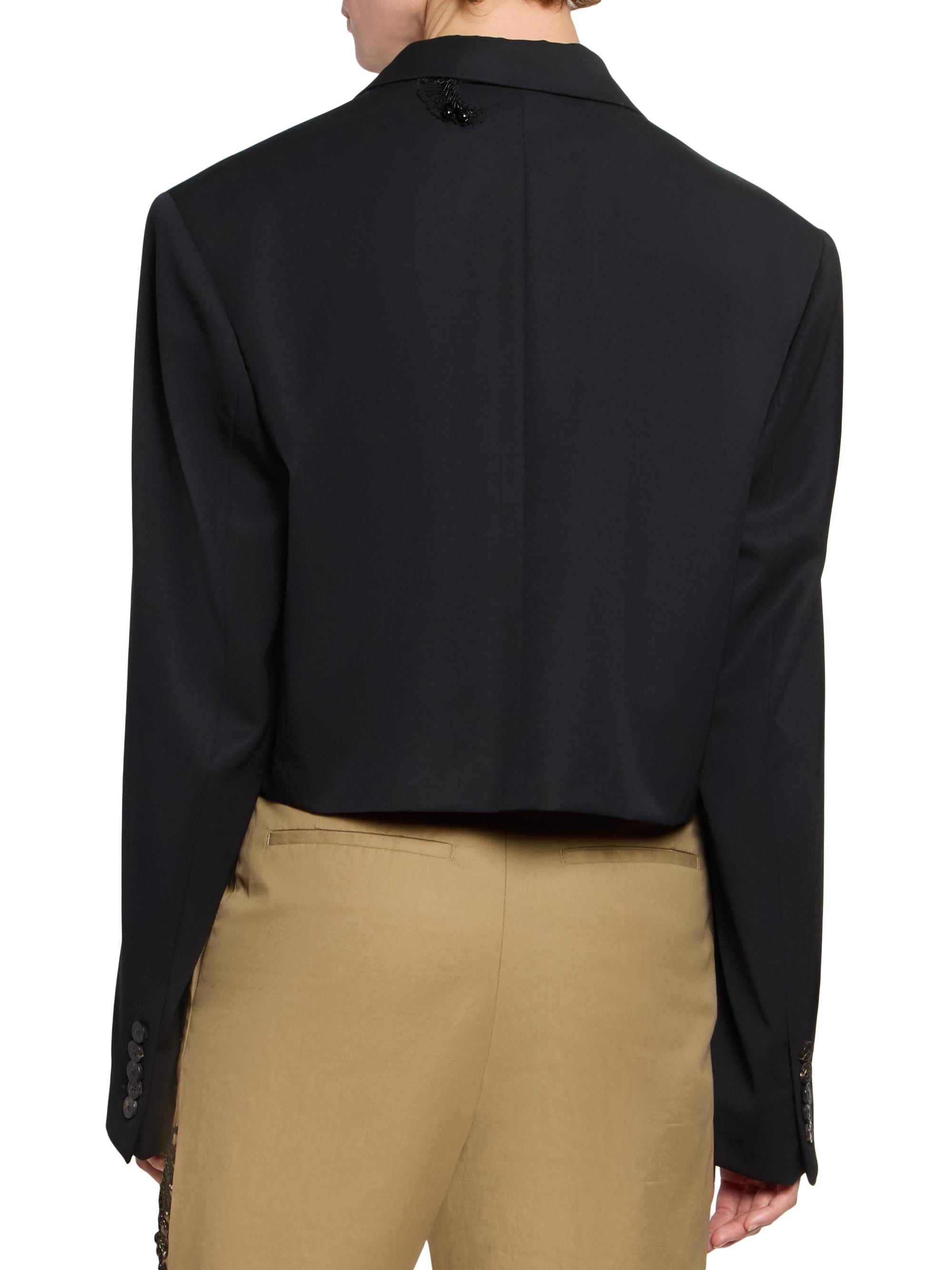 Dries Van Noten Women's Bosea Wool Gabardine Jacket - Black | Thumbnail 5