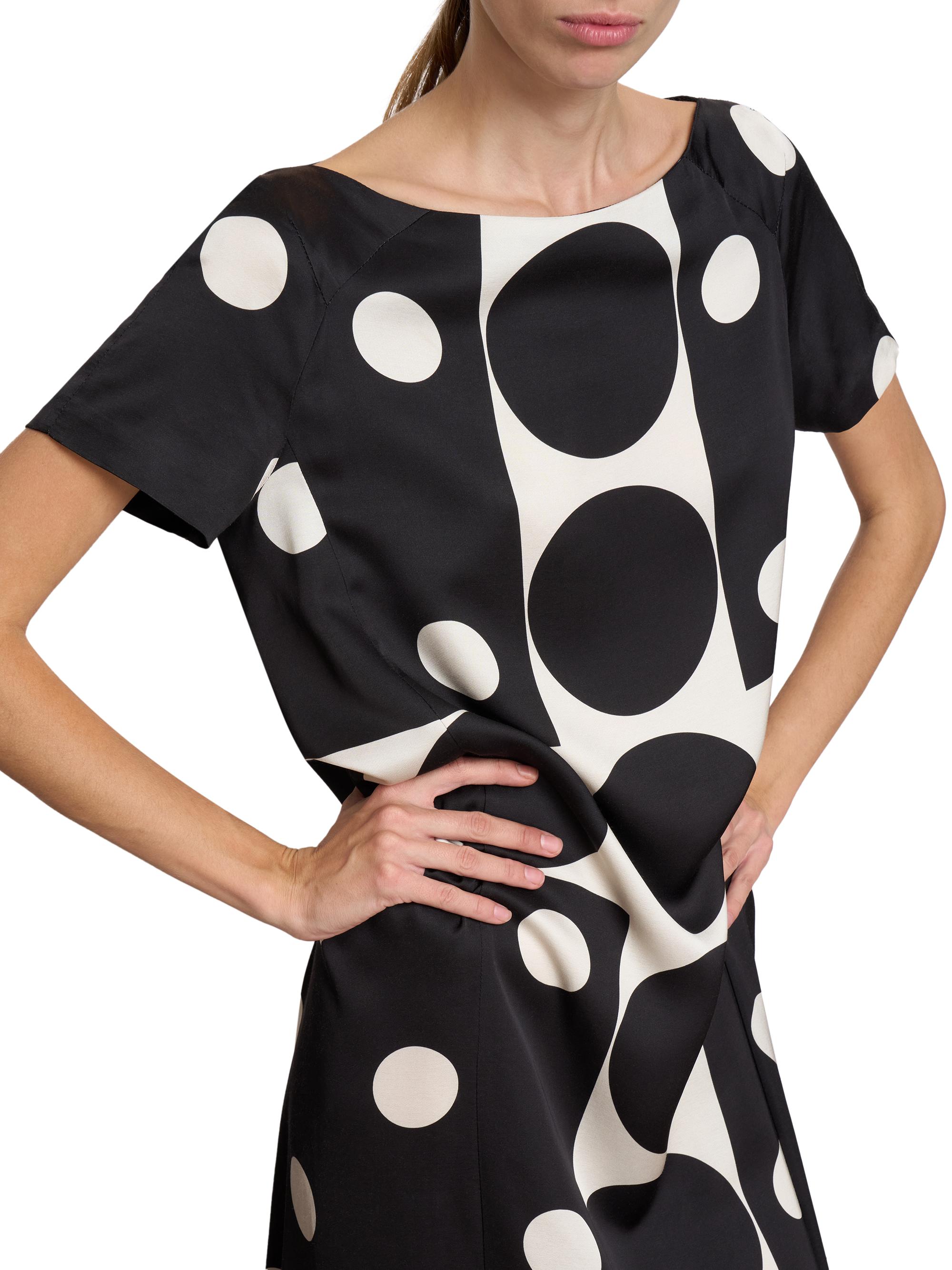 Dries Van Noten Davita Polka Dot Satin Shift Maxi Dress | Saks