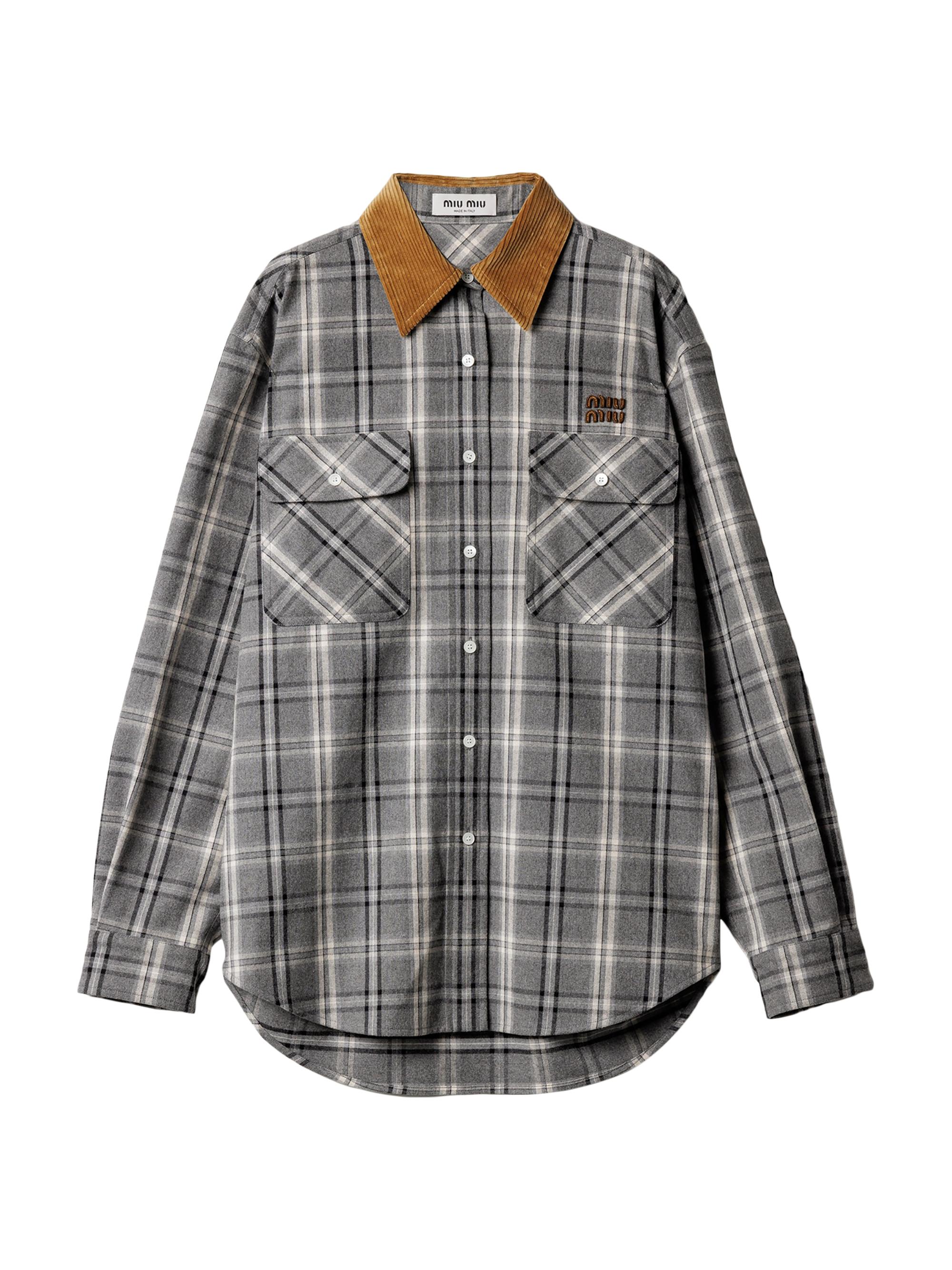 Miu Miu Checked Flannel Shirt | Saks Fifth Avenue