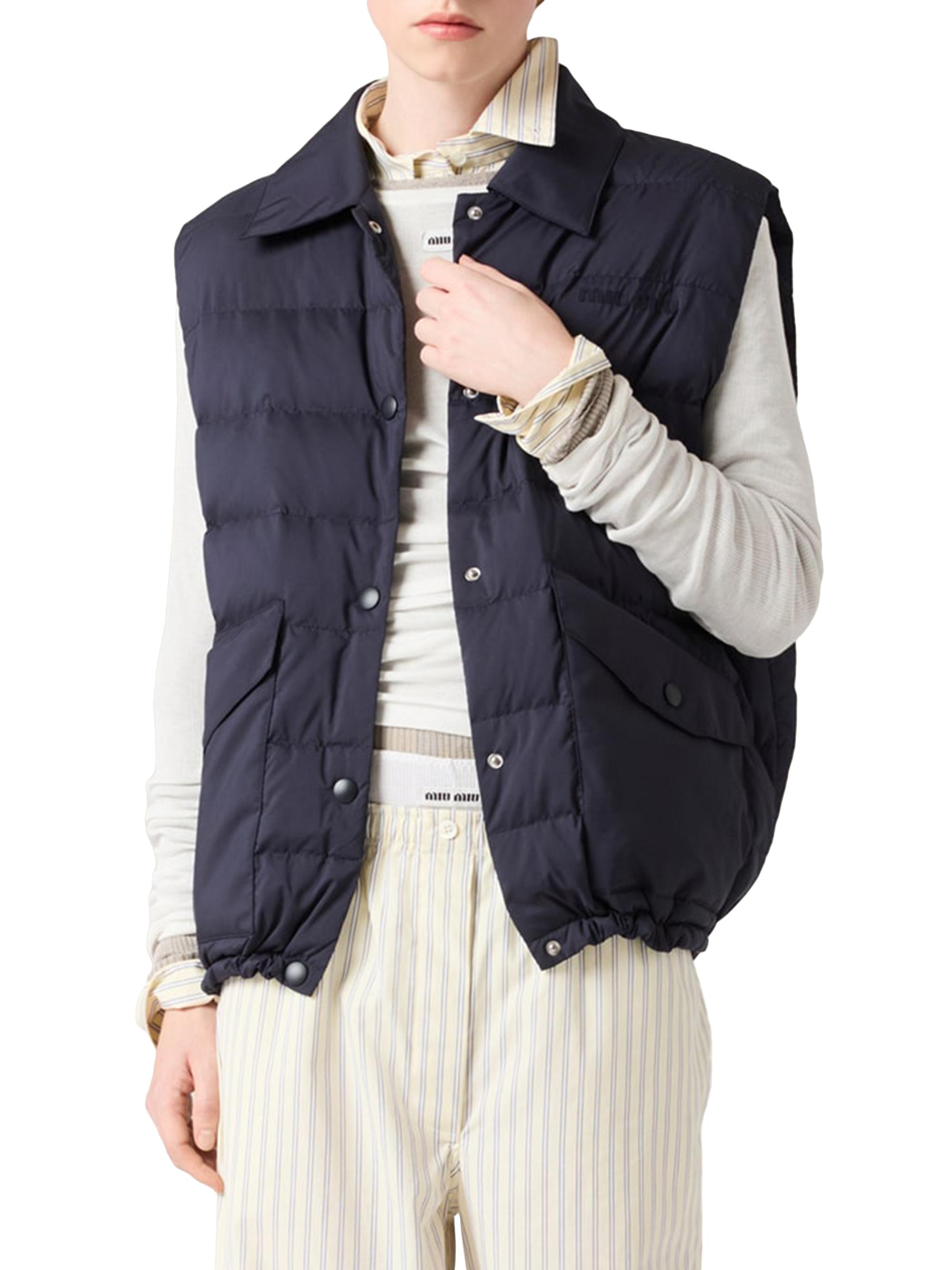 Miu Miu Technical Pongé Down Vest | Saks Fifth Avenue