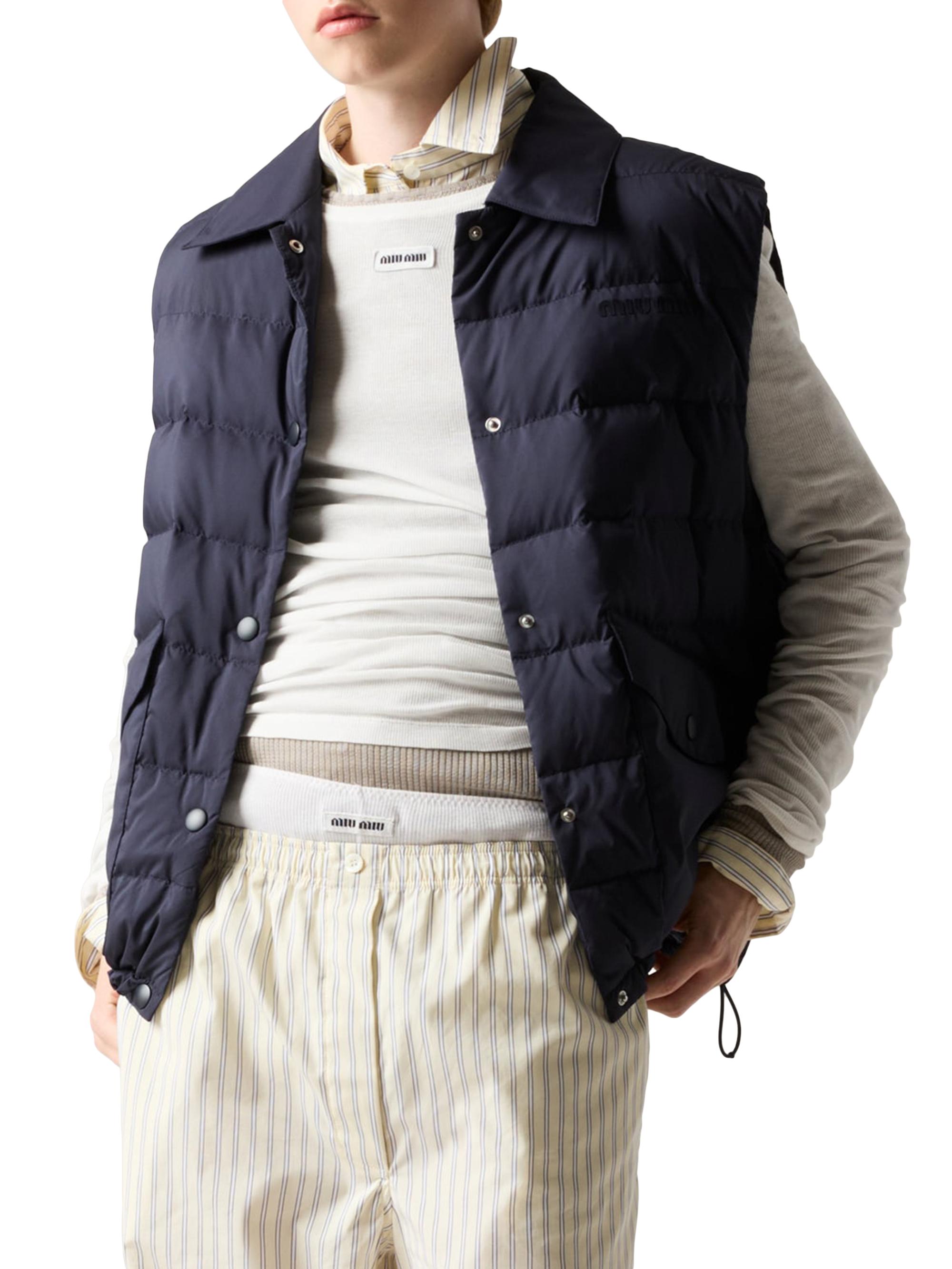Miu Miu Technical Pongé Down Vest | Saks Fifth Avenue