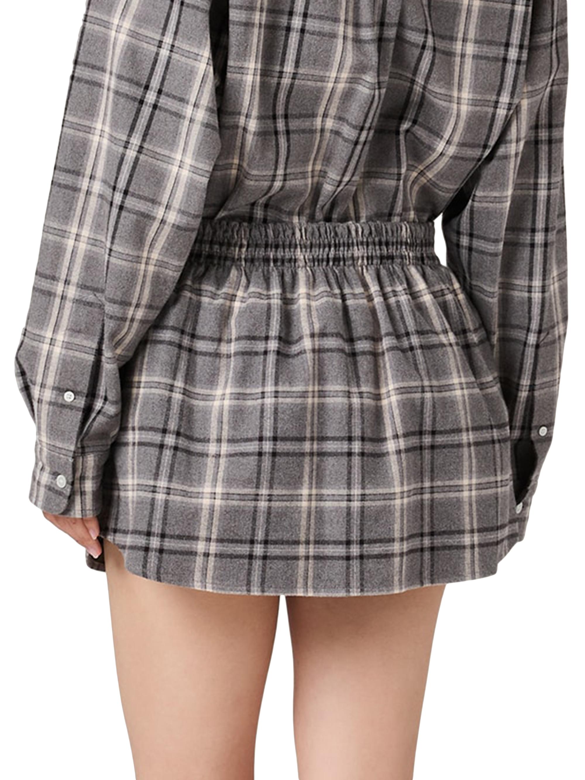 Miu Miu Checked Flannel Mini Skirt | Saks Fifth Avenue