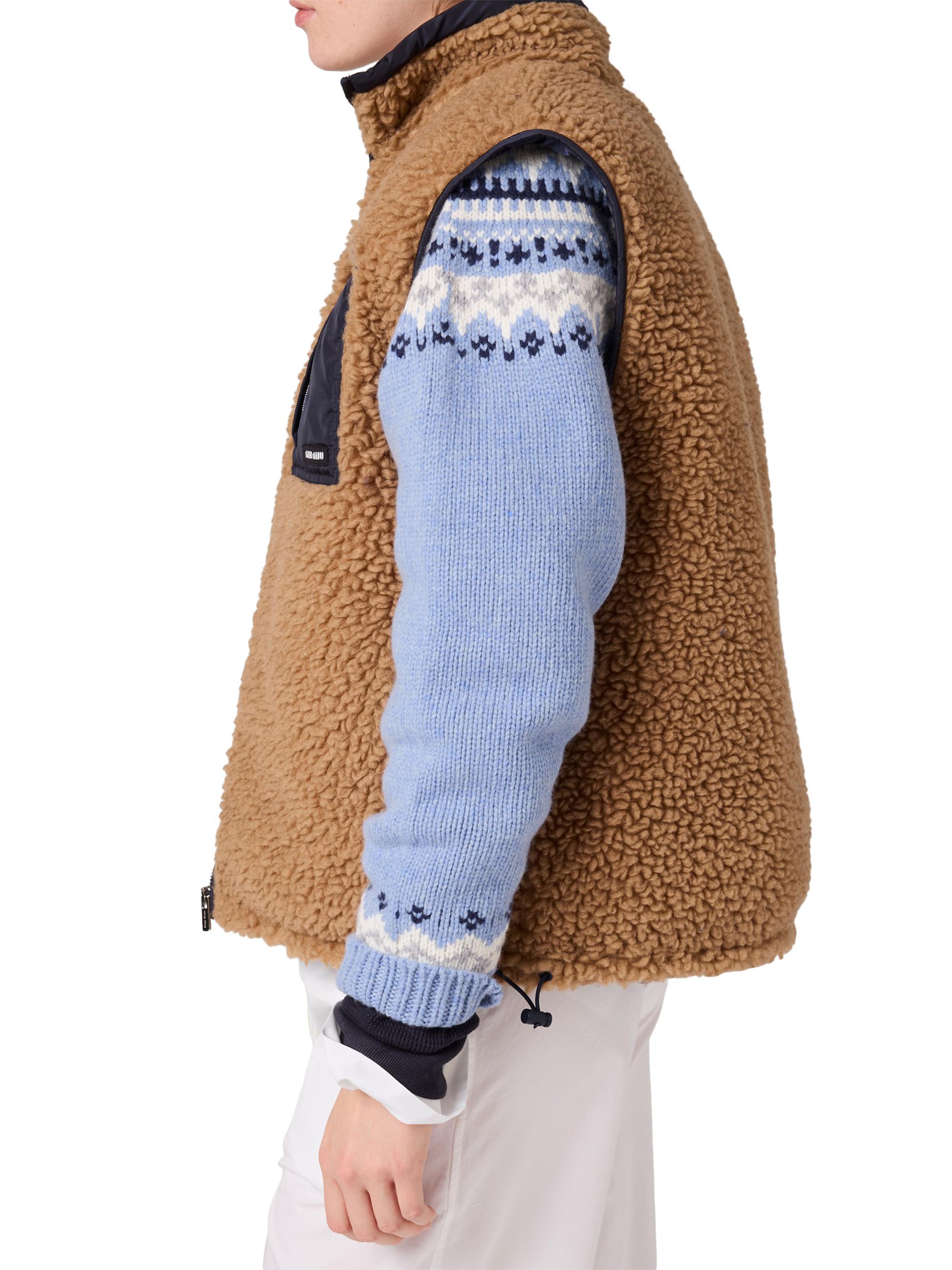 Miu Miu Teddy Down Vest with Technical Pongé | Saks Fifth Avenue