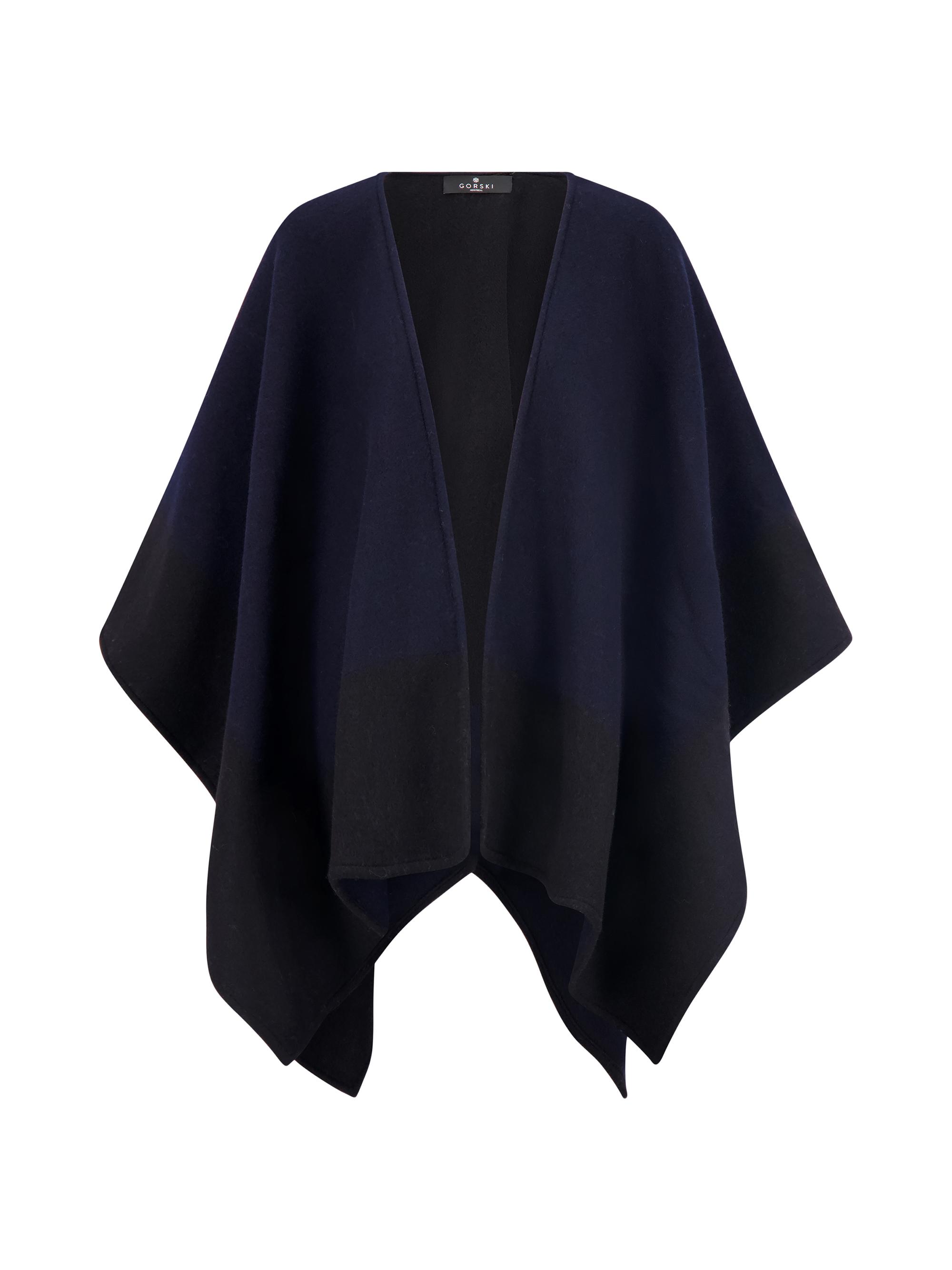 Gorski Women's Reversible Select Wool Cape - Navy