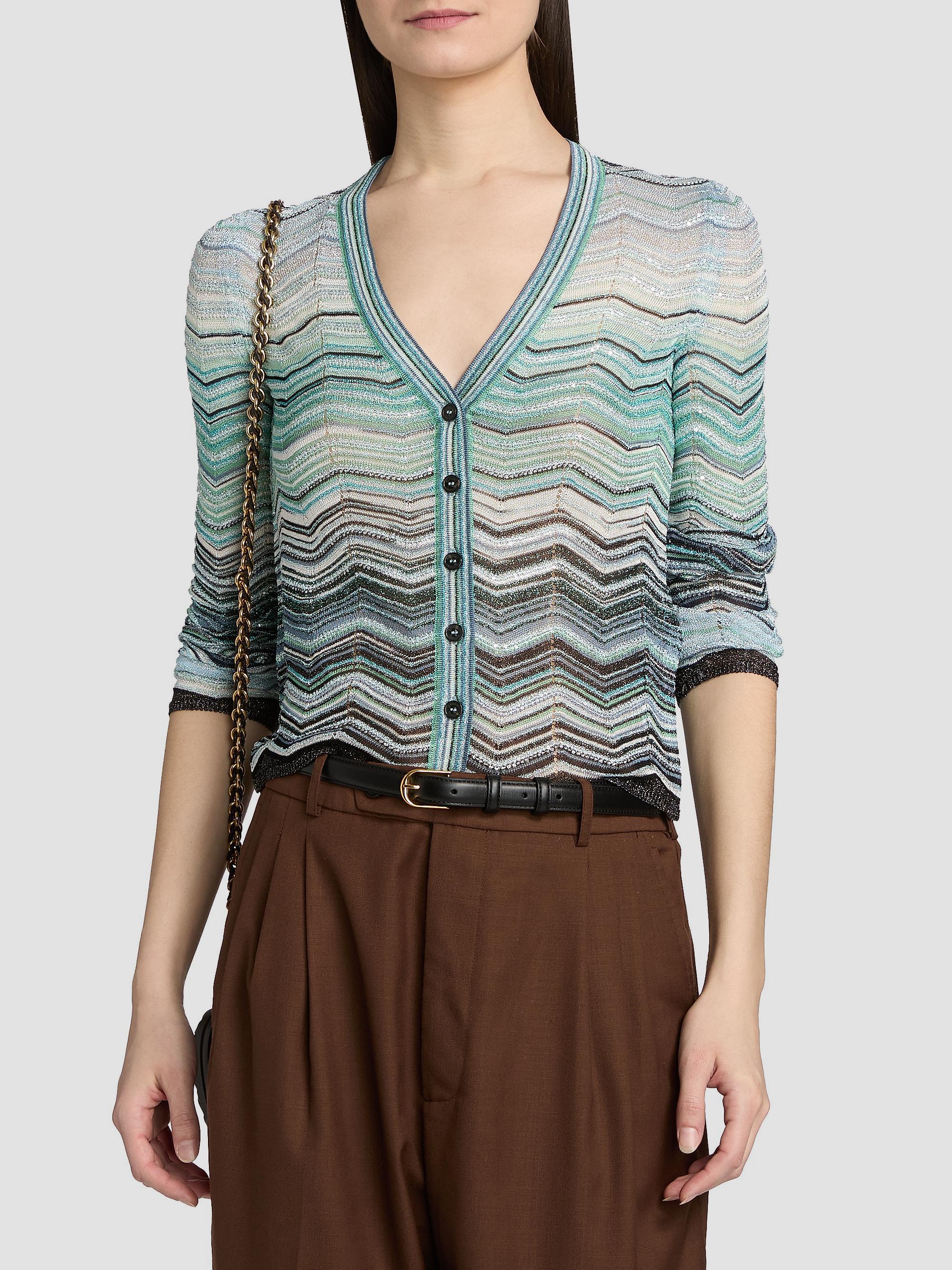 Missoni Chevron Metallic Knit Cardigan | Saks Fifth Avenue