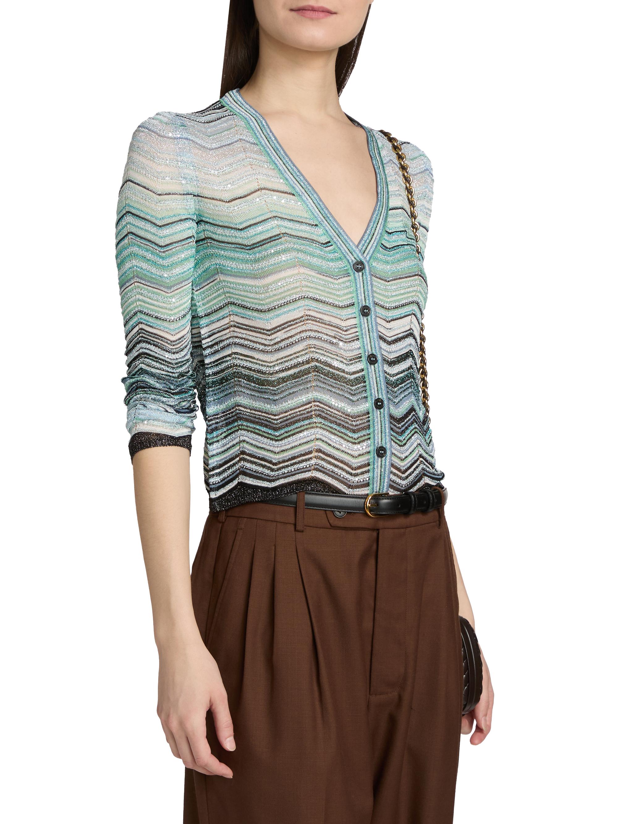 Missoni Chevron Metallic Knit Cardigan | Saks Fifth Avenue