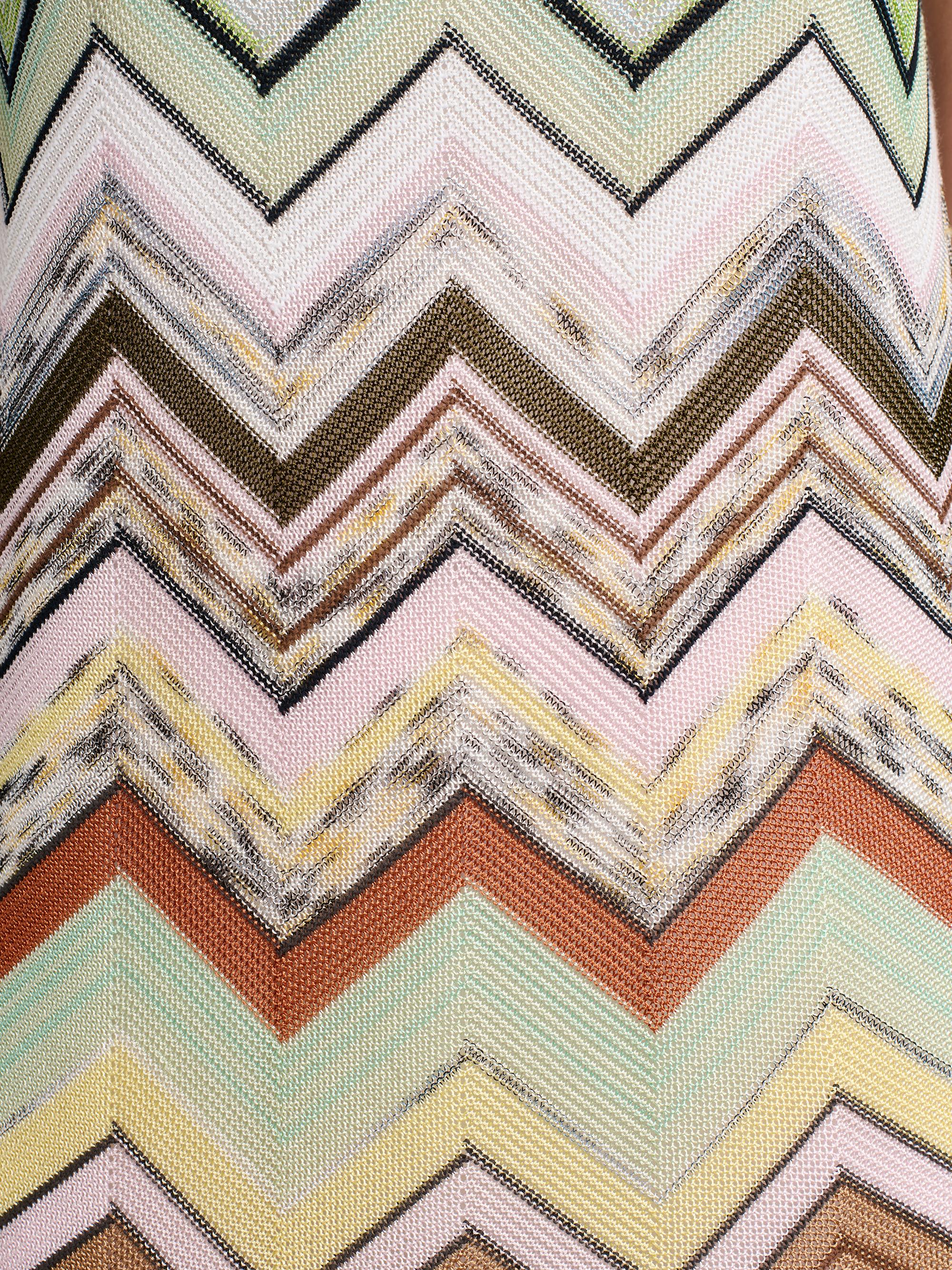 Missoni Women's Zigzag Shift Minidress - Green Camel White Pink Multi | Thumbnail 7