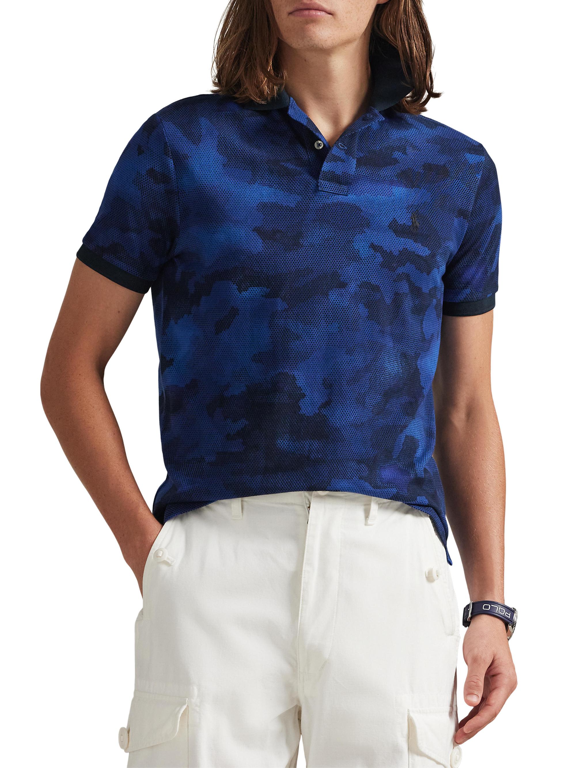 トップス polo ralph lauren camo polo shirt Palm-Camo Mesh Polo Shirt