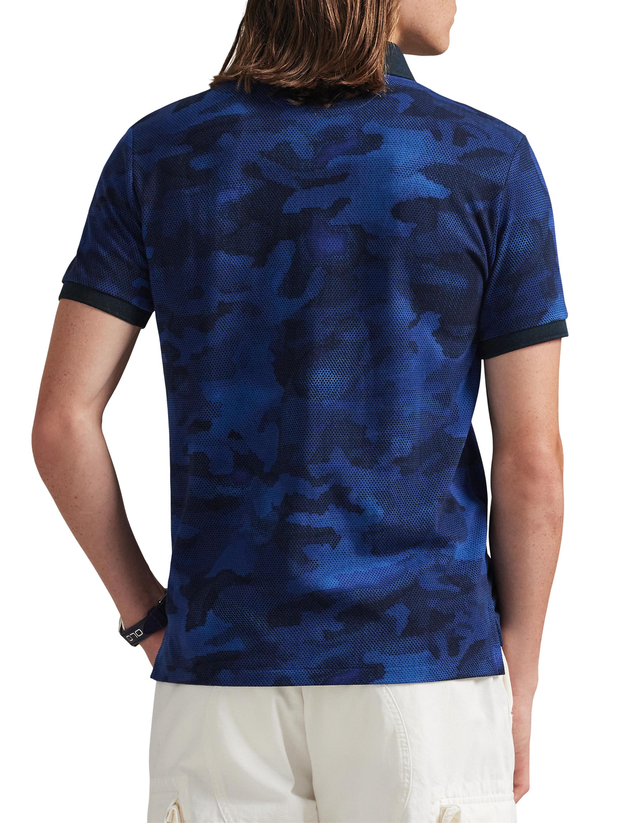 Polo Ralph Lauren Camouflage Mesh Cotton Polo Shirt | Saks Fifth