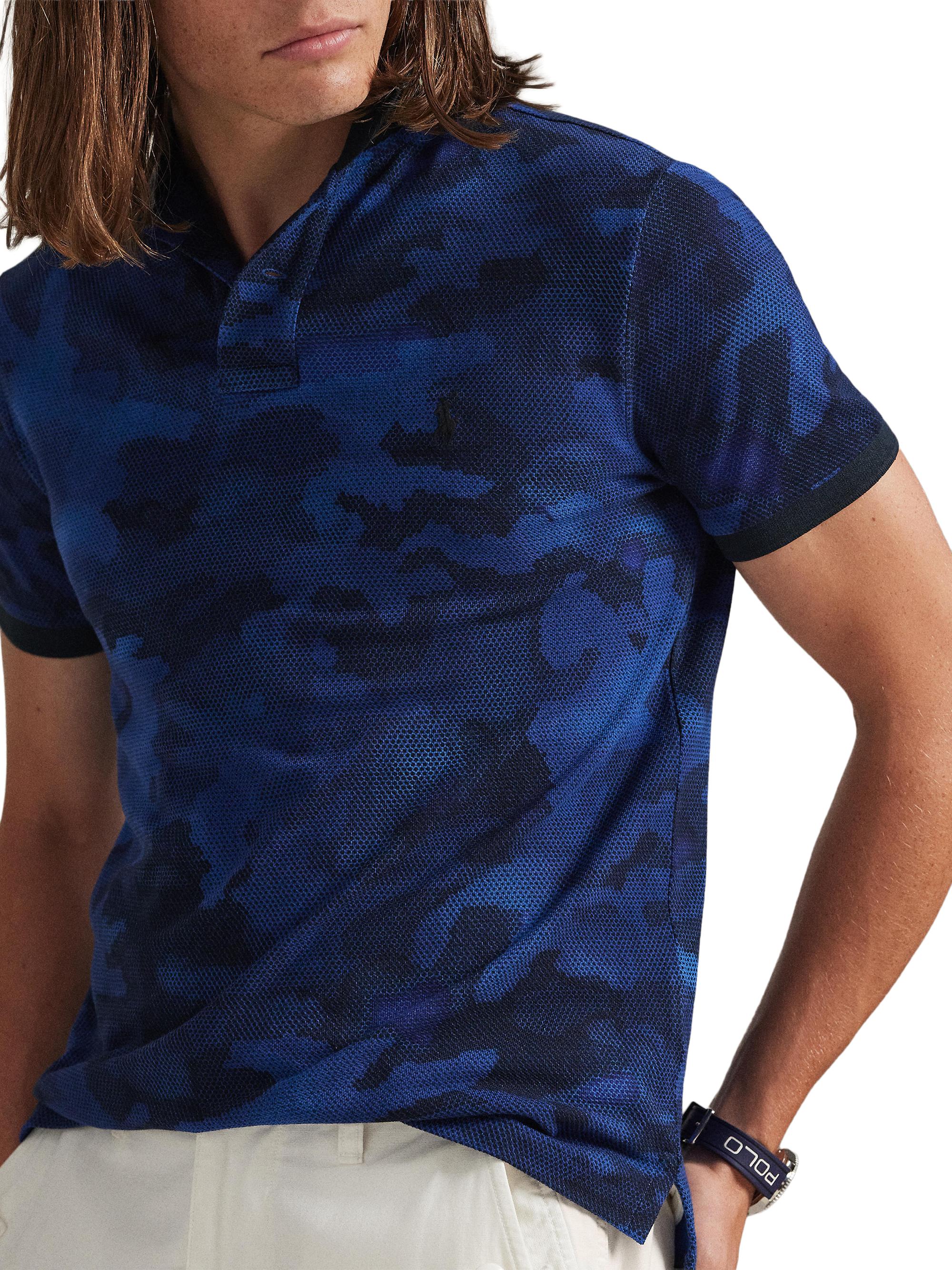 Polo Ralph Lauren Camouflage Mesh Cotton Polo Shirt | Saks Fifth