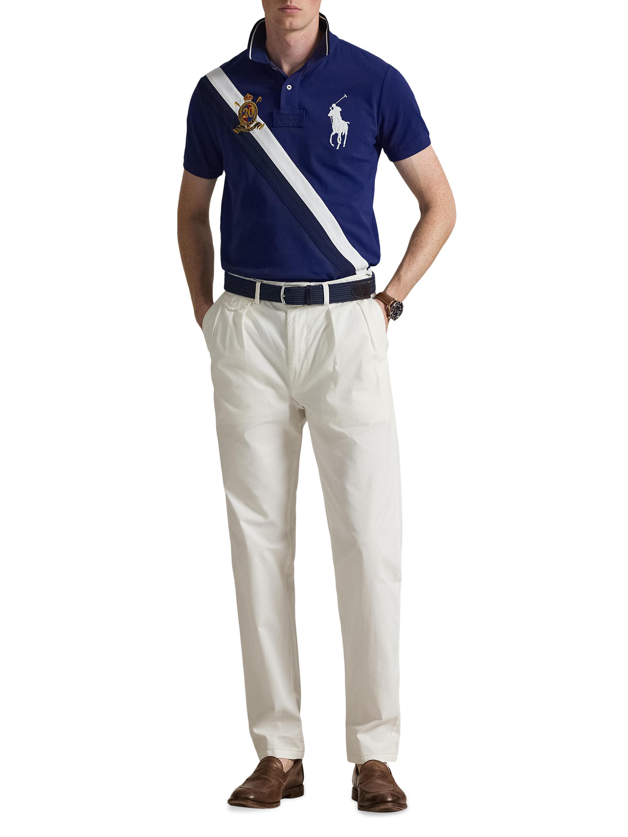 Polo Ralph Lauren Diagonal Stripe Cotton Polo | Saks Fifth Avenue
