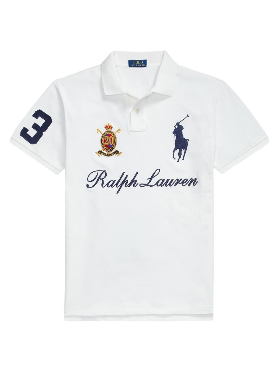 Polo by Ralph Lauren XXL ピーチスキン ポニーロゴ Polo Ralph Lauren Embroidered Pony Mesh Polo Shirt | Saks Fifth Avenue