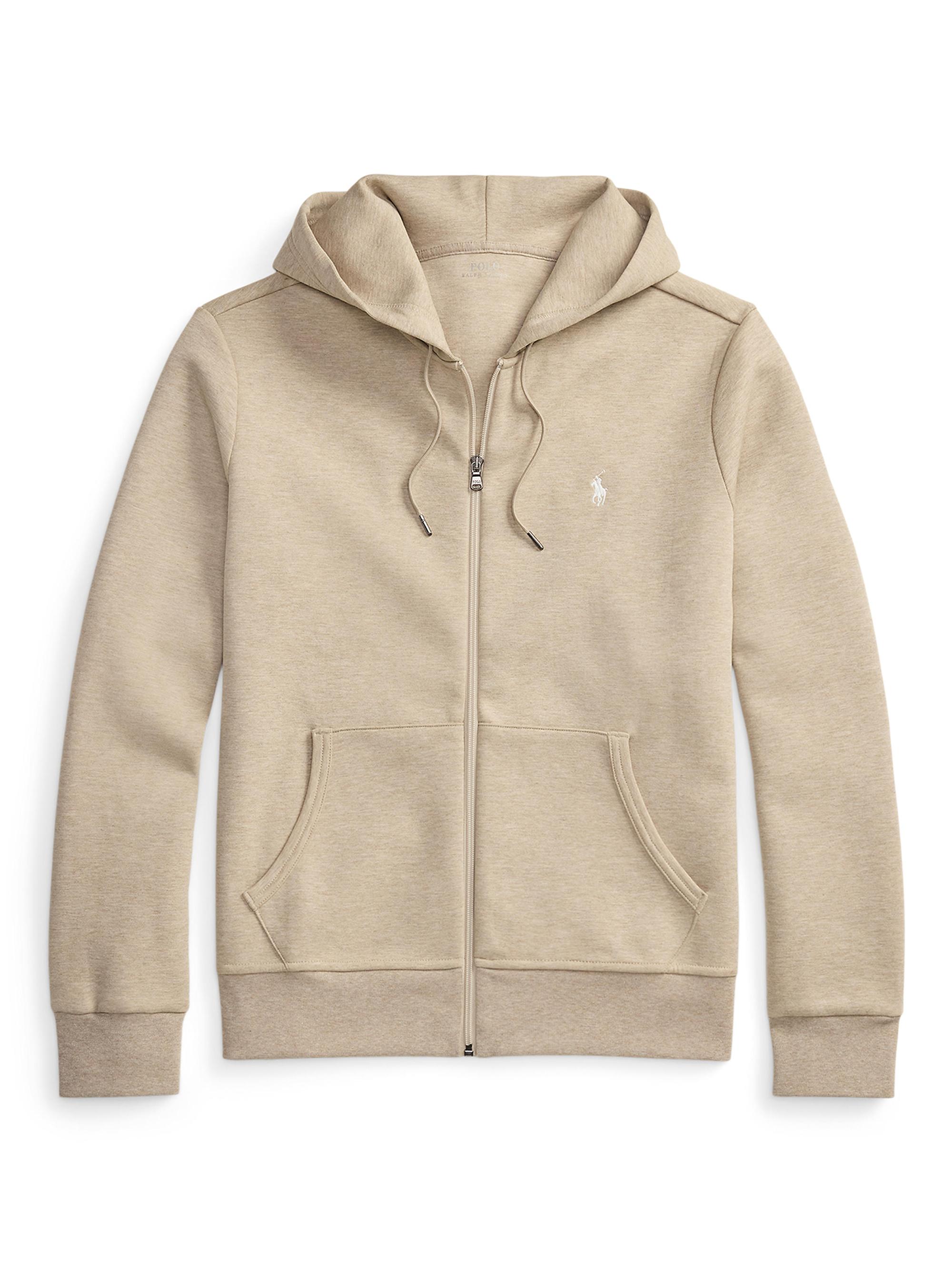 Polo Ralph Lauren Men's Double-Knit Full-Zip Hoodie - Tuscan Beige Heather