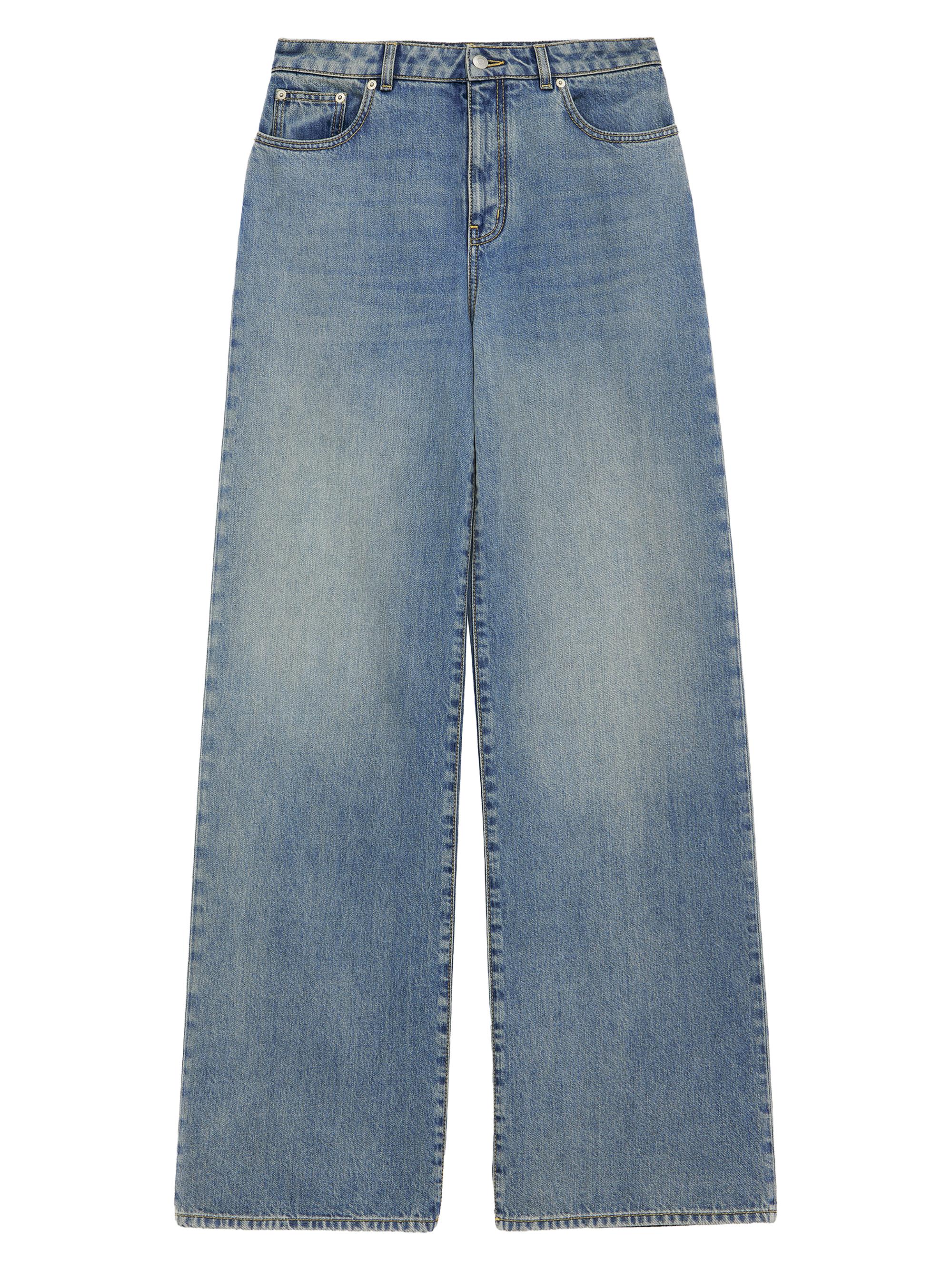 McQueen Women's Wide-Leg Jeans - Light Blue Wash