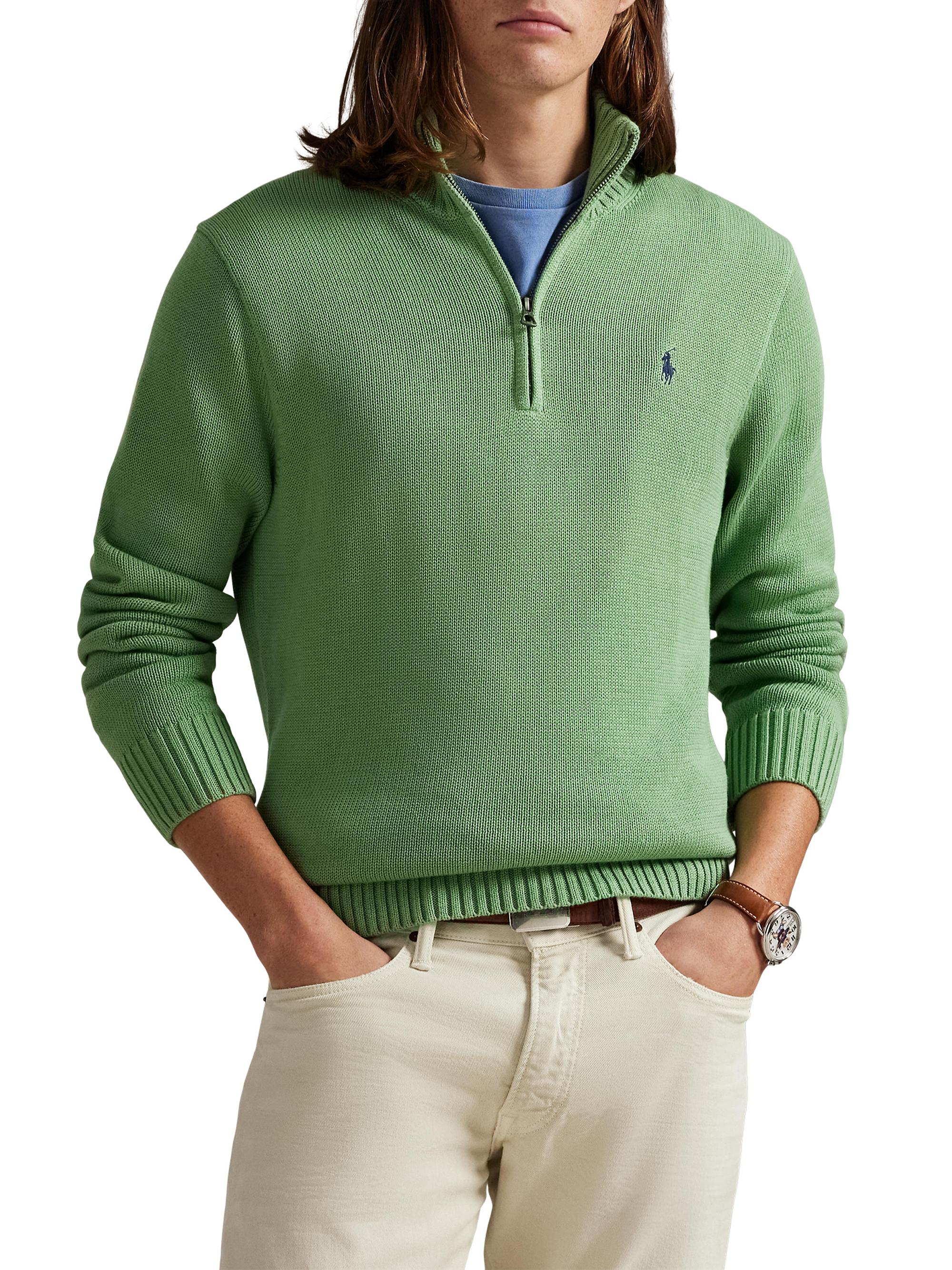 Polo Ralph Lauren Cotton Quarter-Zip Sweater | Saks Fifth Avenue
