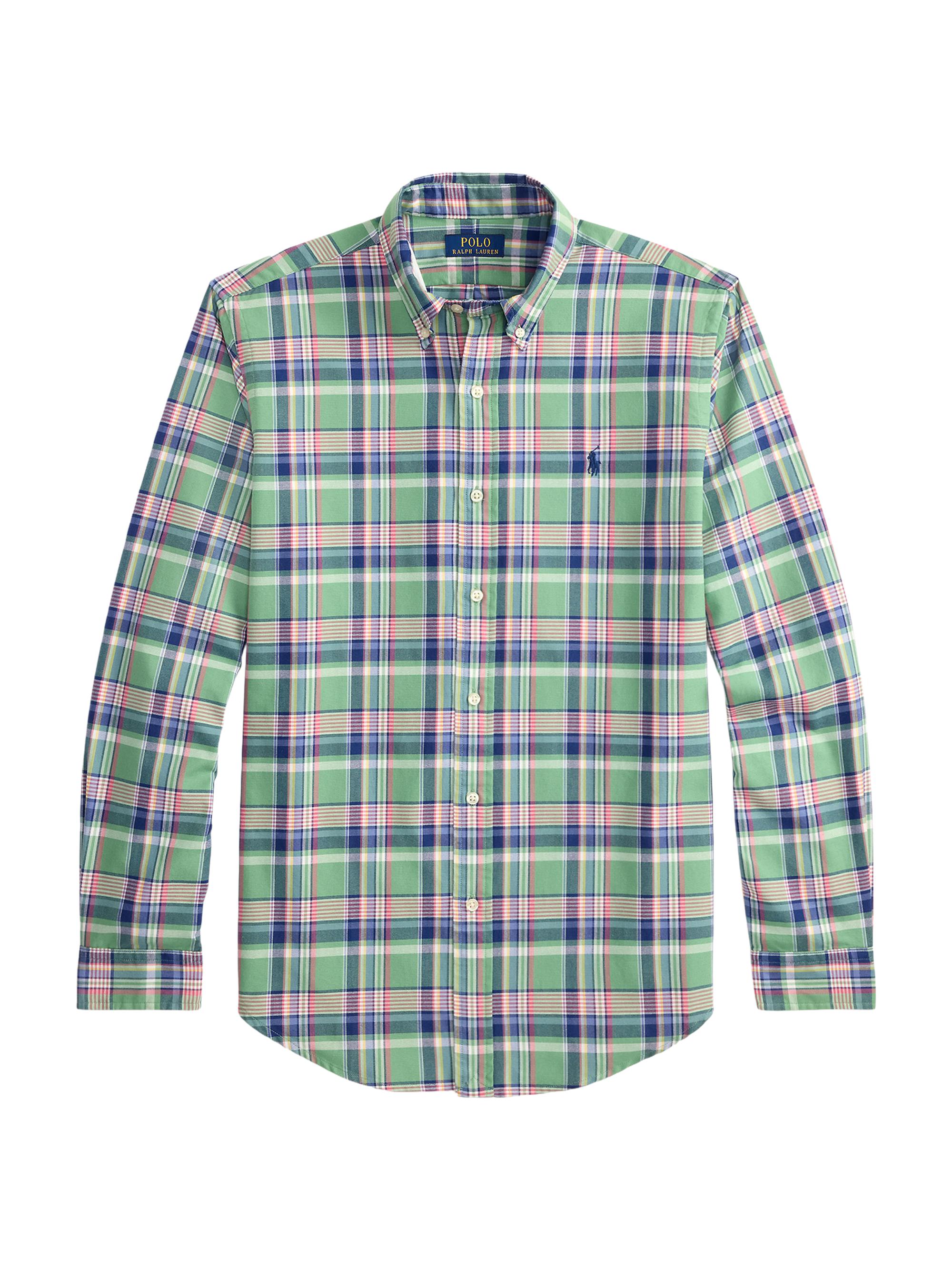 Polo Ralph Lauren Classic-Fit Plaid Oxford Shirt | Saks Fifth Avenue