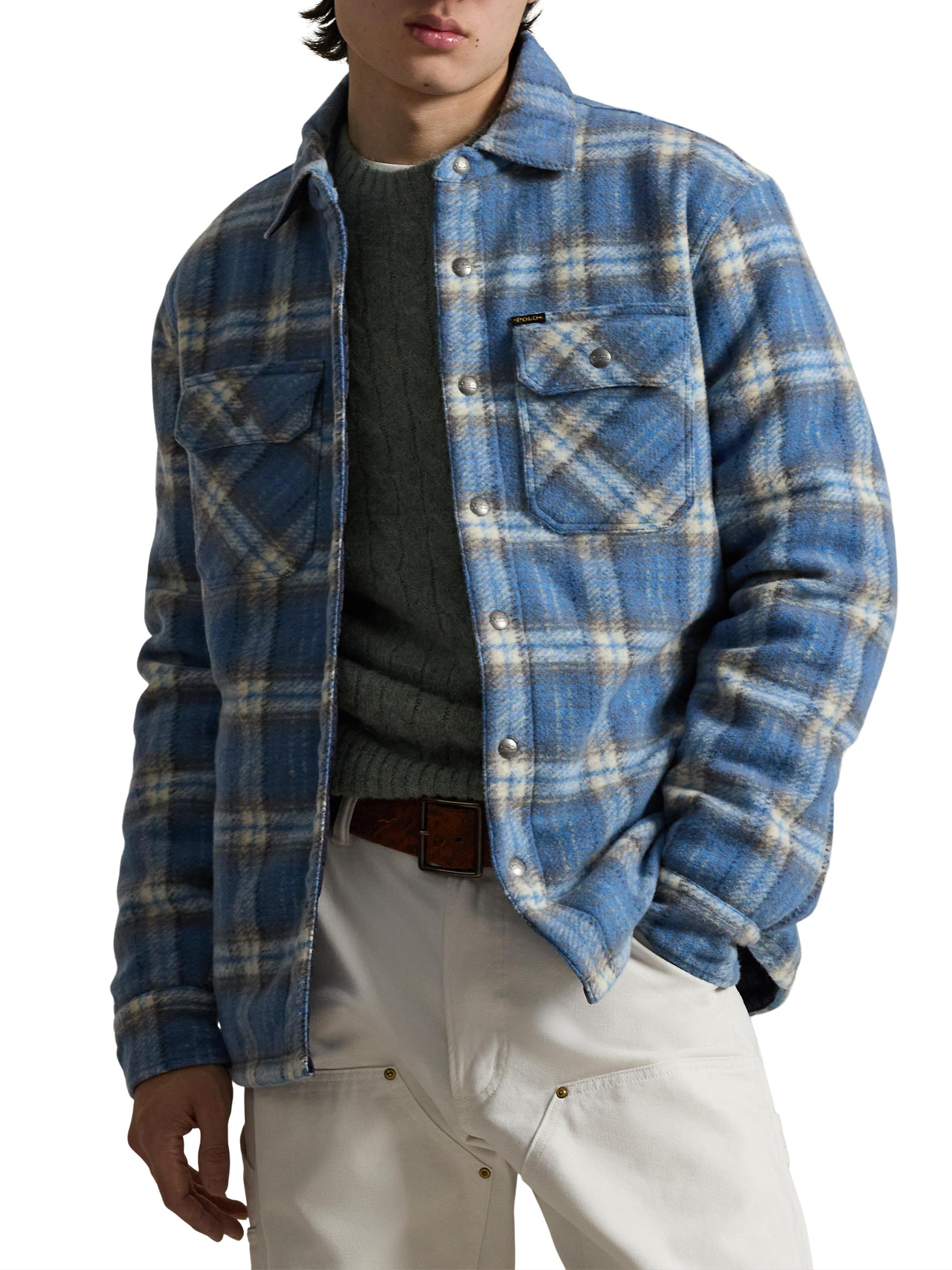 Polo Ralph Lauren Plaid Felted Wool Shirt | Saks Fifth Avenue
