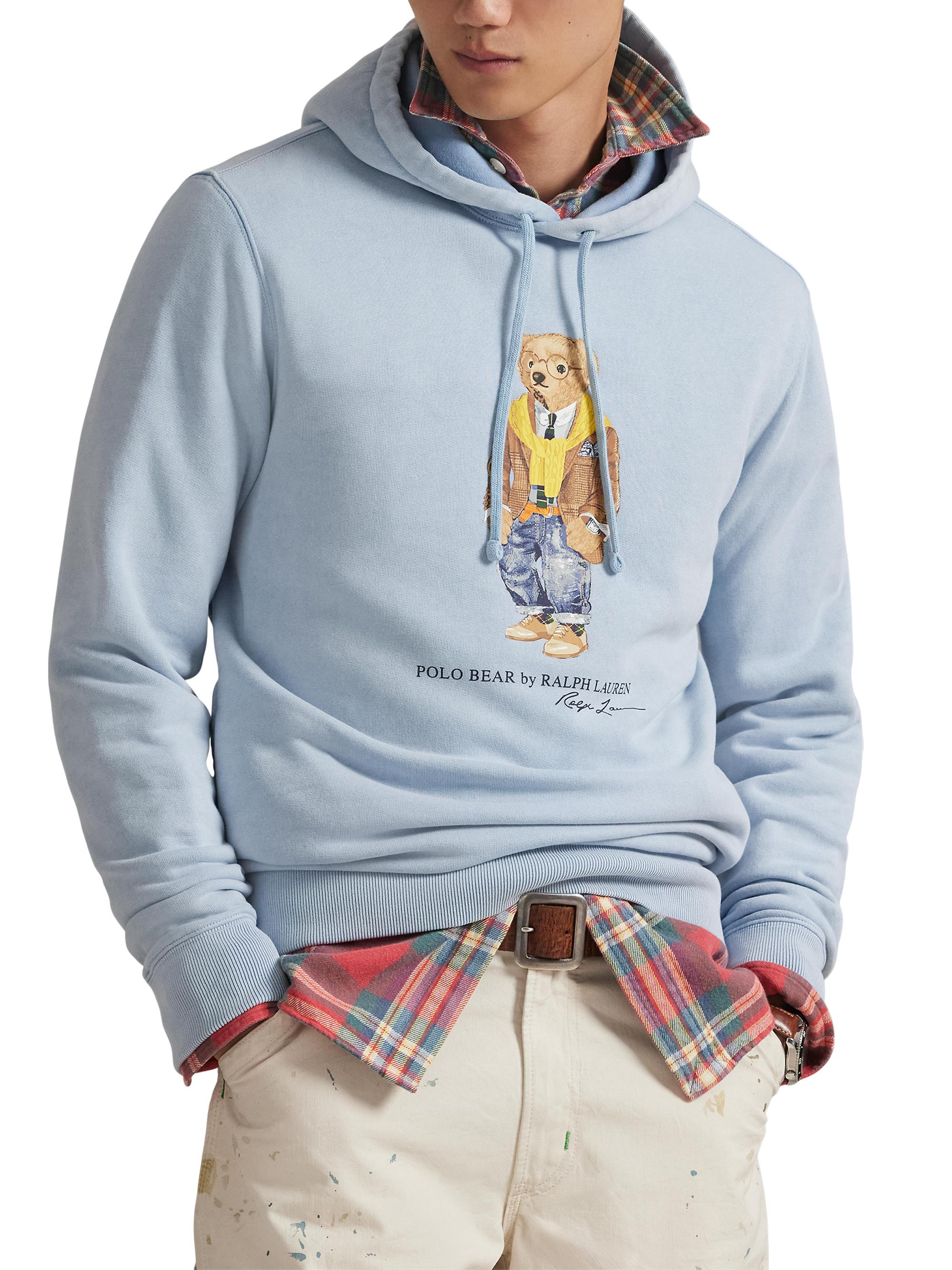 Polo Ralph Lauren Men's Polo Bear Fleece Hoodie - Southport Blue Heritage Bear | Thumbnail 3