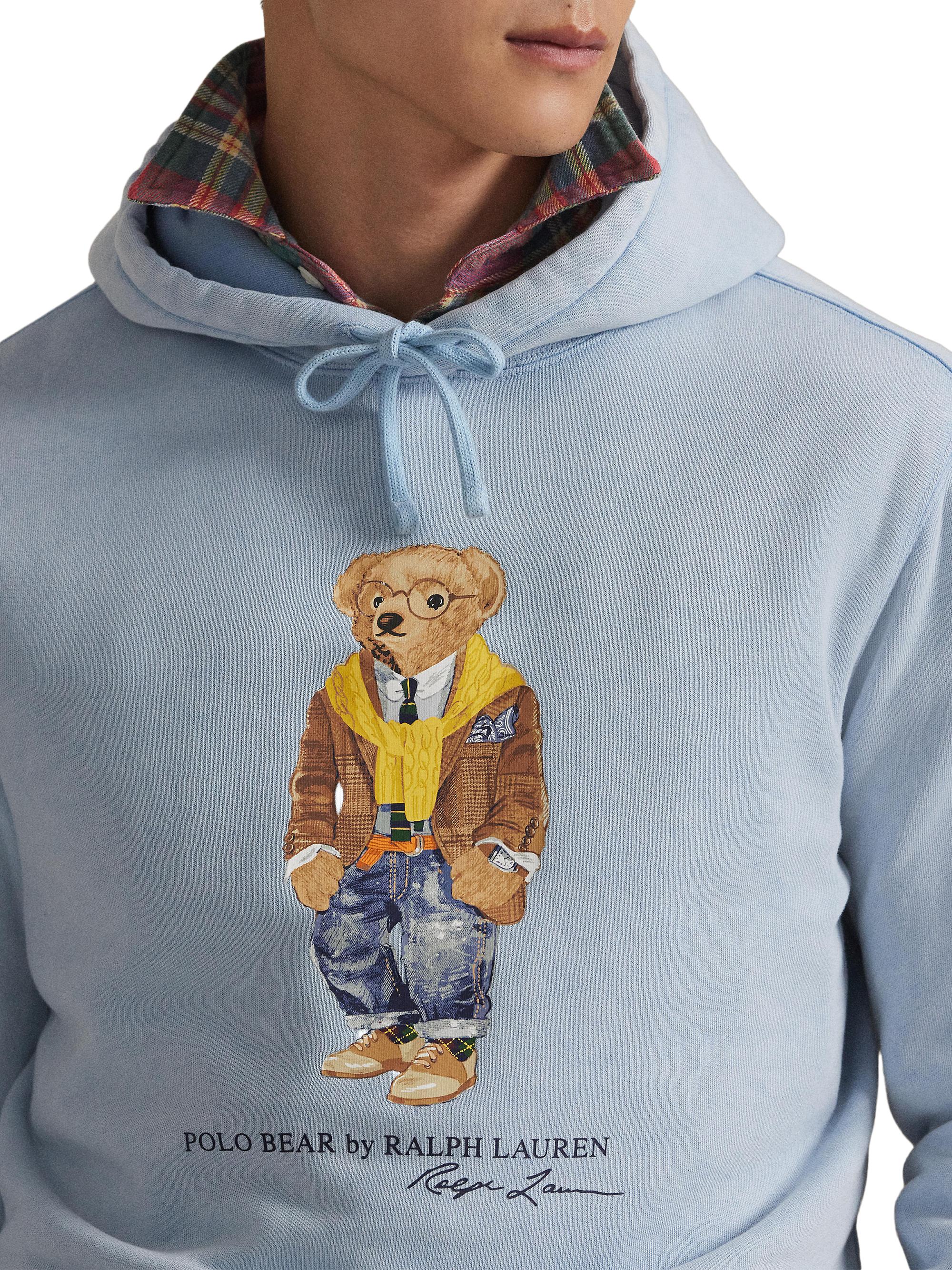 Polo Ralph Lauren Men's Polo Bear Fleece Hoodie - Southport Blue Heritage Bear | Thumbnail 5