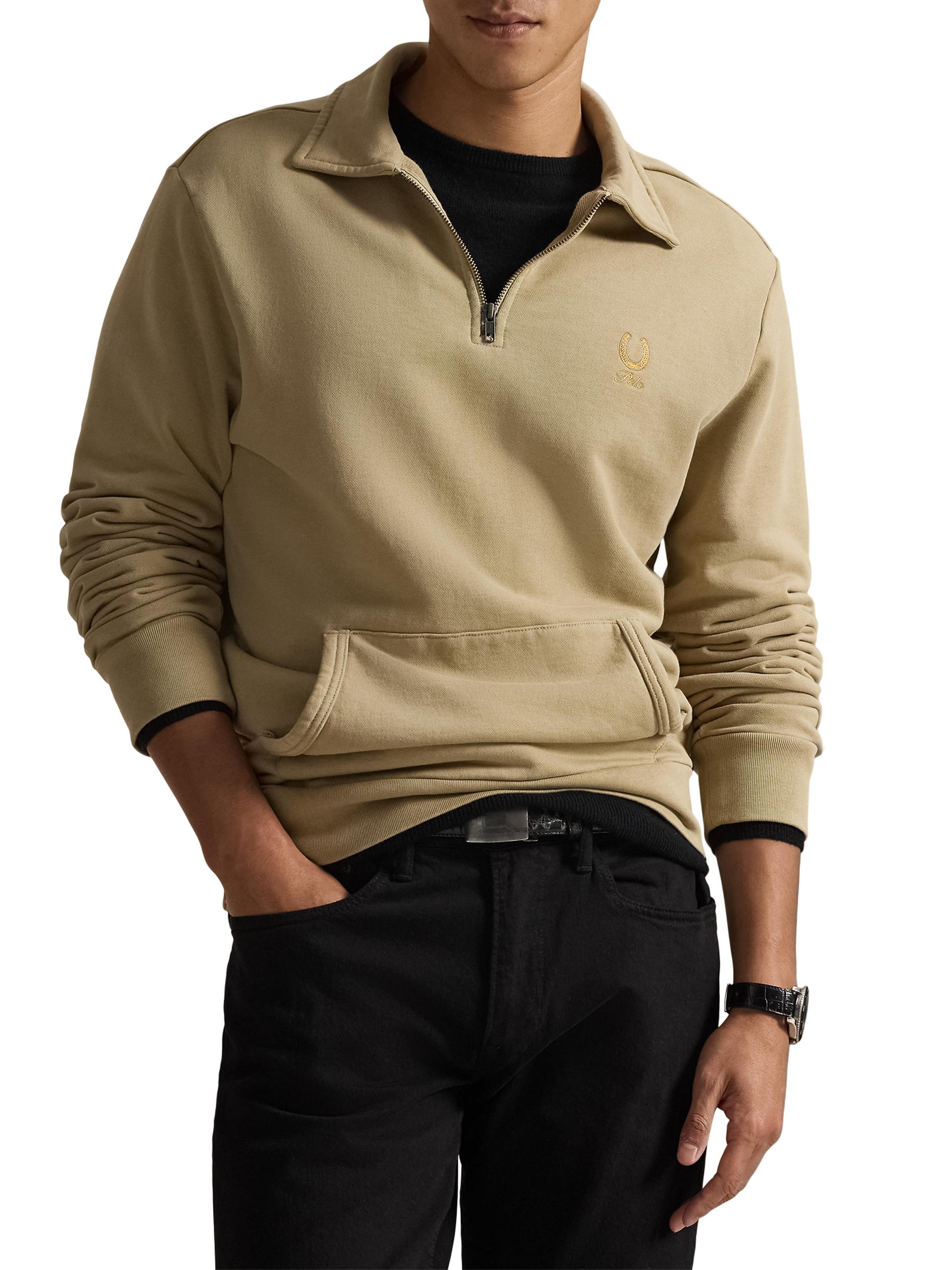 Polo Ralph Lauren Loopback Terry Quarter-Zip Shirt | Saks Fifth Avenue