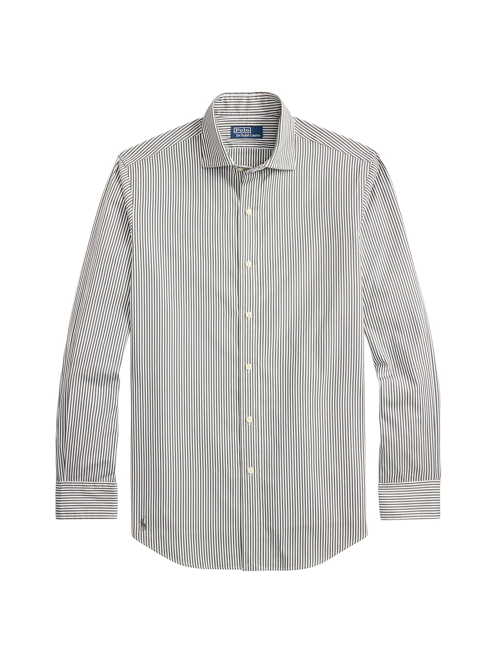 Polo Ralph Lauren Men's Striped Cotton Poplin Shirt - Dark Metal