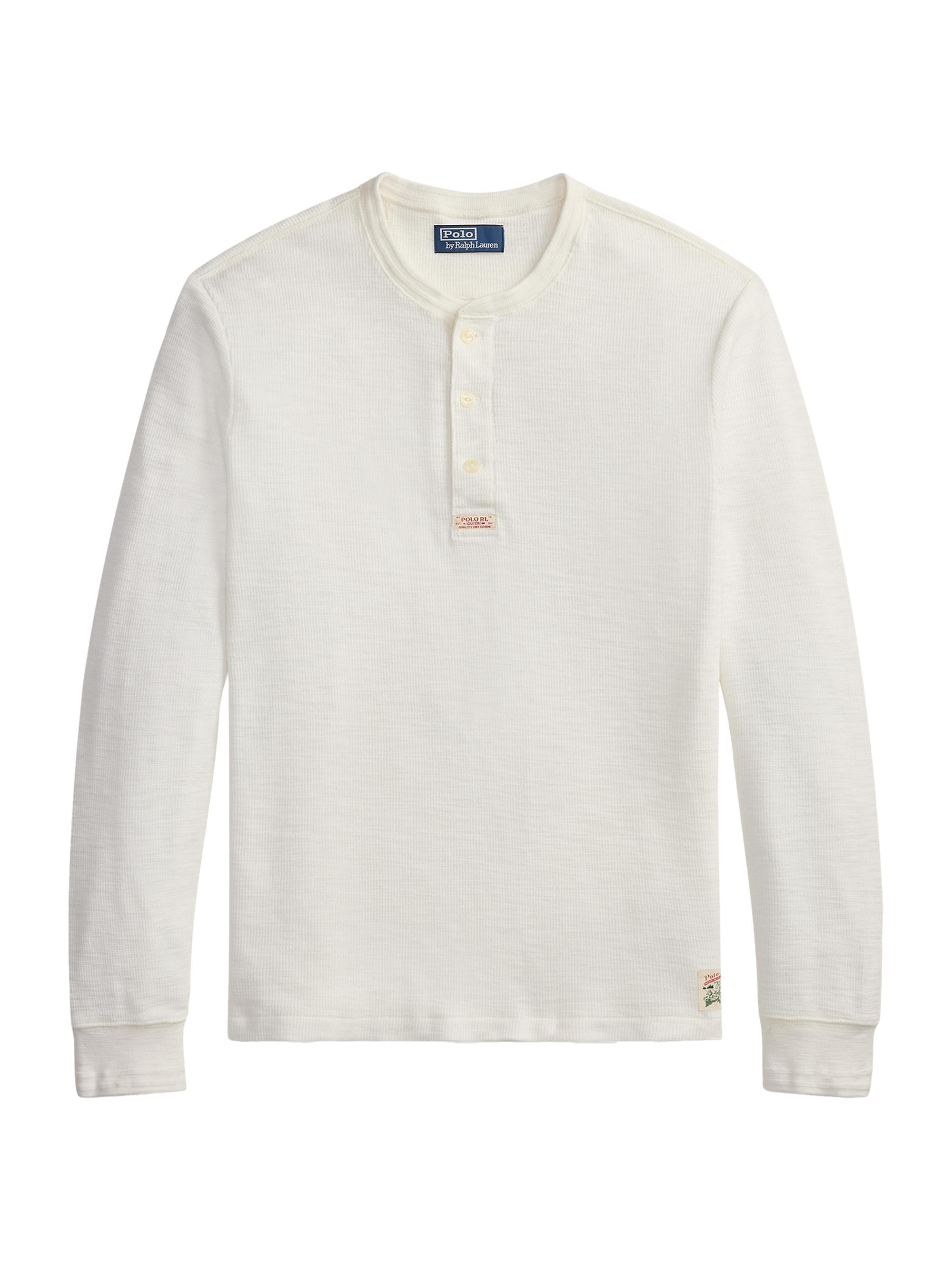 Polo Ralph Lauren Men's Novelty Textured Cotton Henley Shirt - Nevis