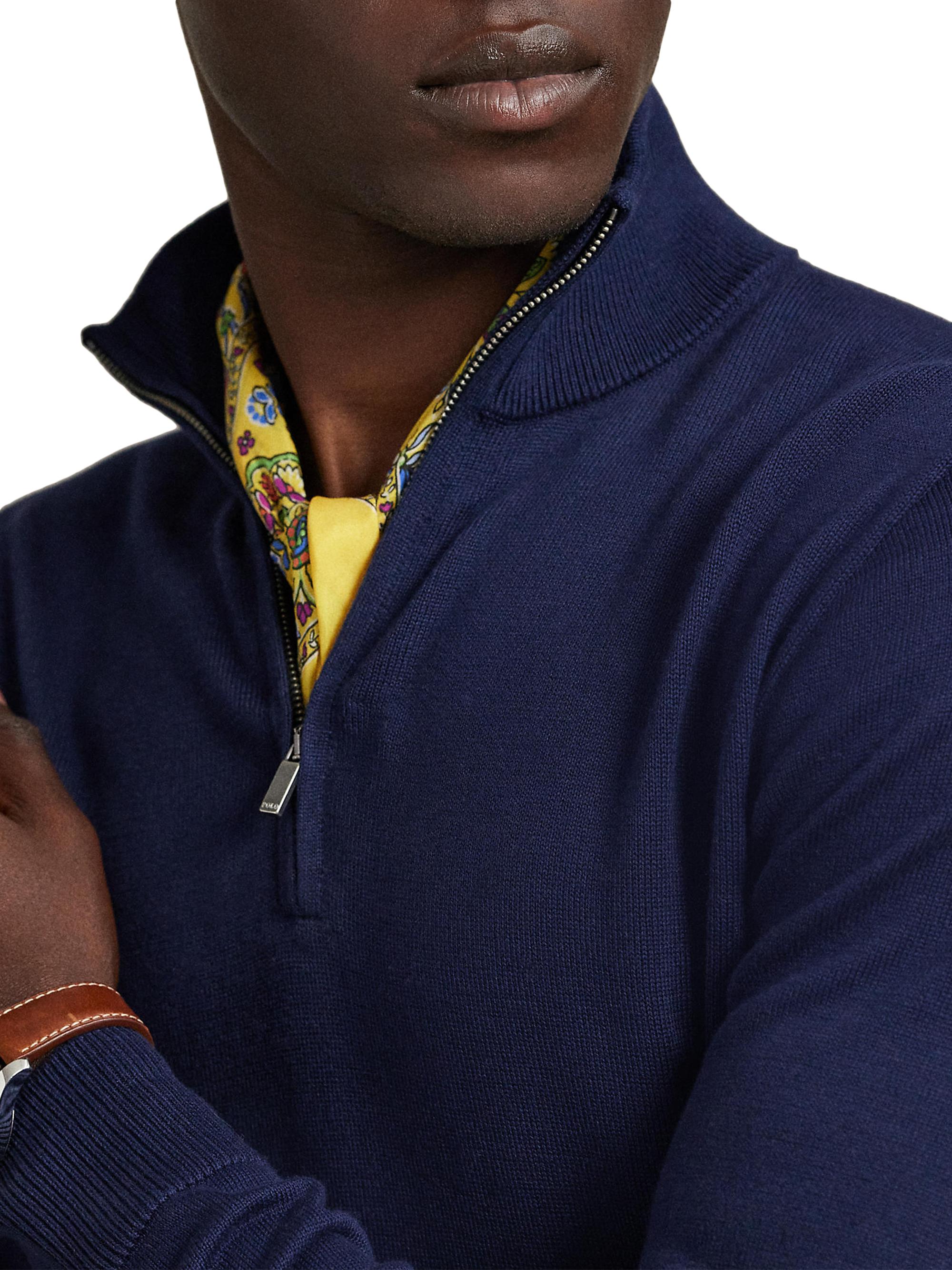 Polo Ralph Lauren Cotton Quarter-Zip Sweater | Saks Fifth Avenue