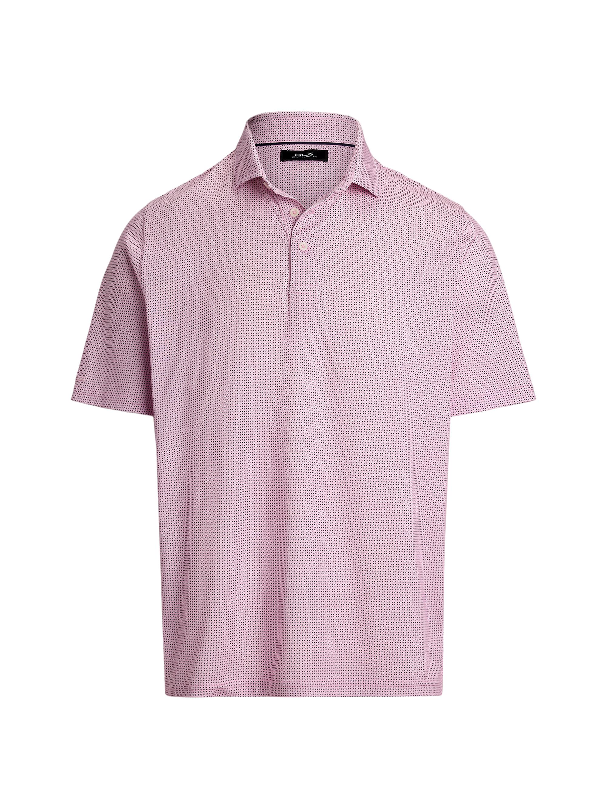 RLX Ralph Lauren Men's Luxury Perforated Polo Shirt - Carmel Pink Petal Boxes | Thumbnail 6