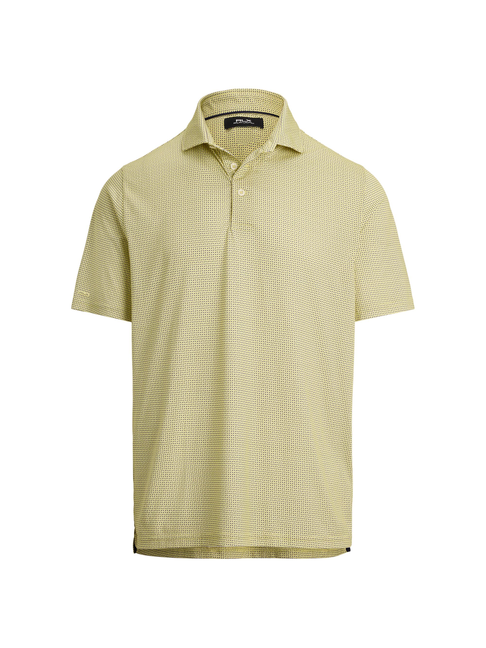 RLX Ralph Lauren Men's Luxury Perforated Polo Shirt - Wicket Yellow Petal Boxes