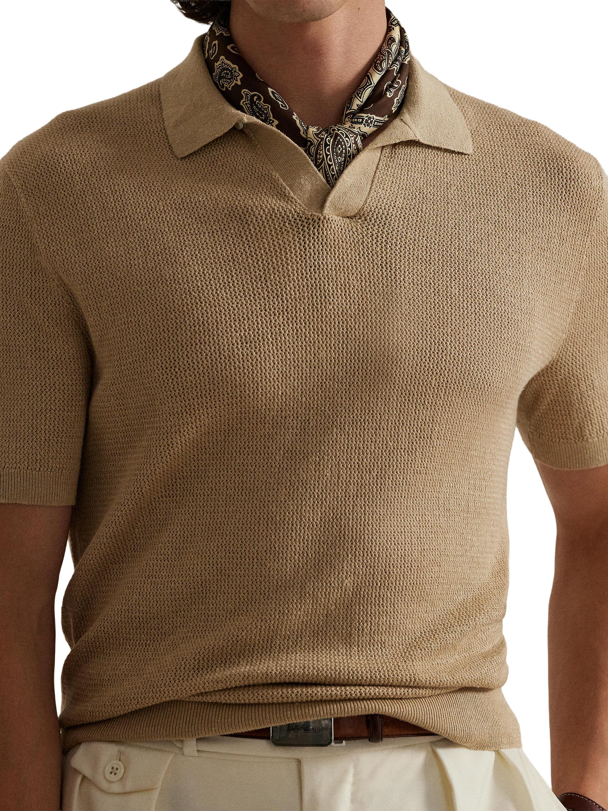 ラルフローレン Polo Ralph Lauren Knit Linen-Blend Polo Shirt | Saks Fifth Avenue