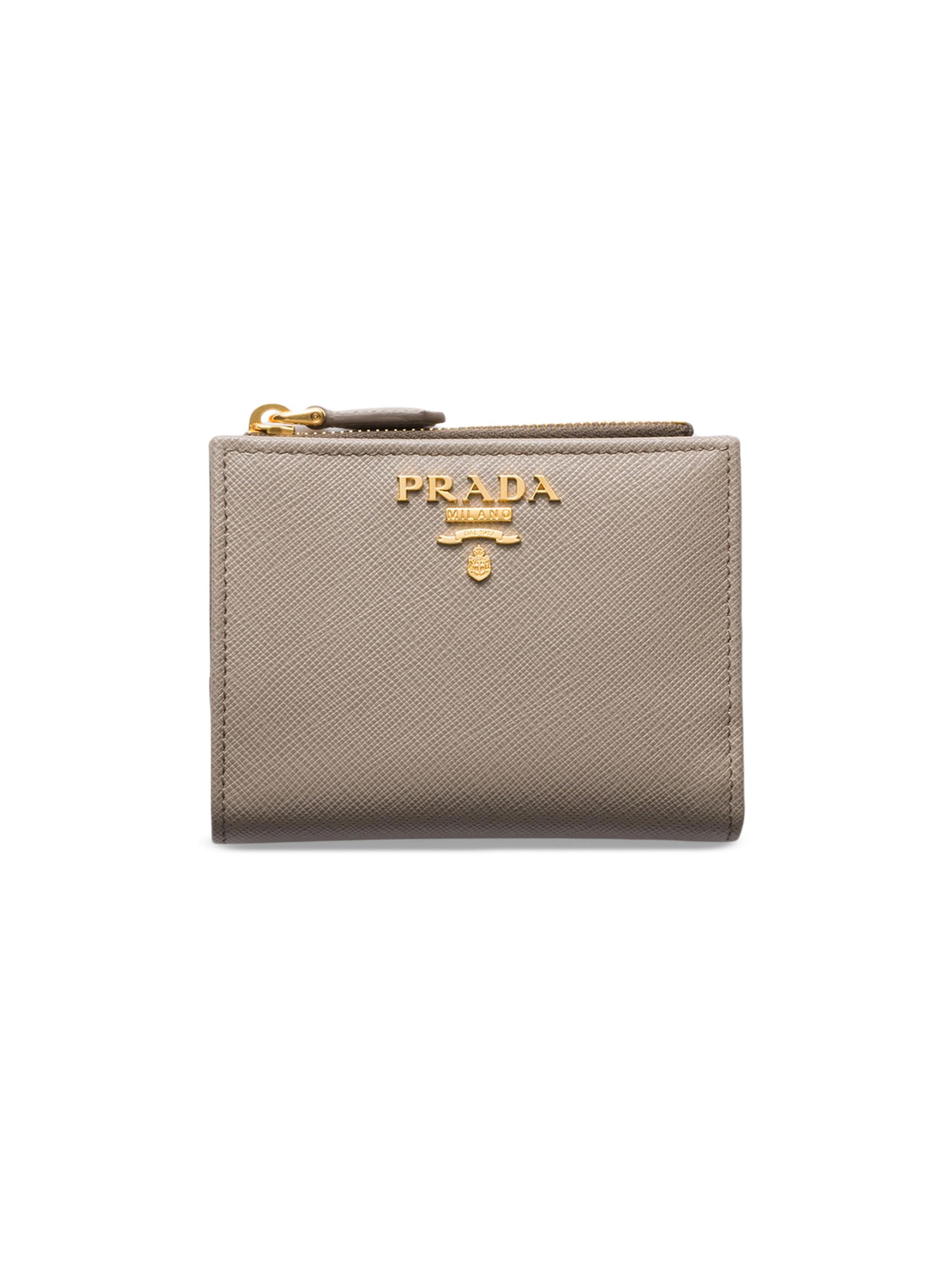 Prada Small Saffiano and Smooth Leather Wallet | Saks Fifth Avenue