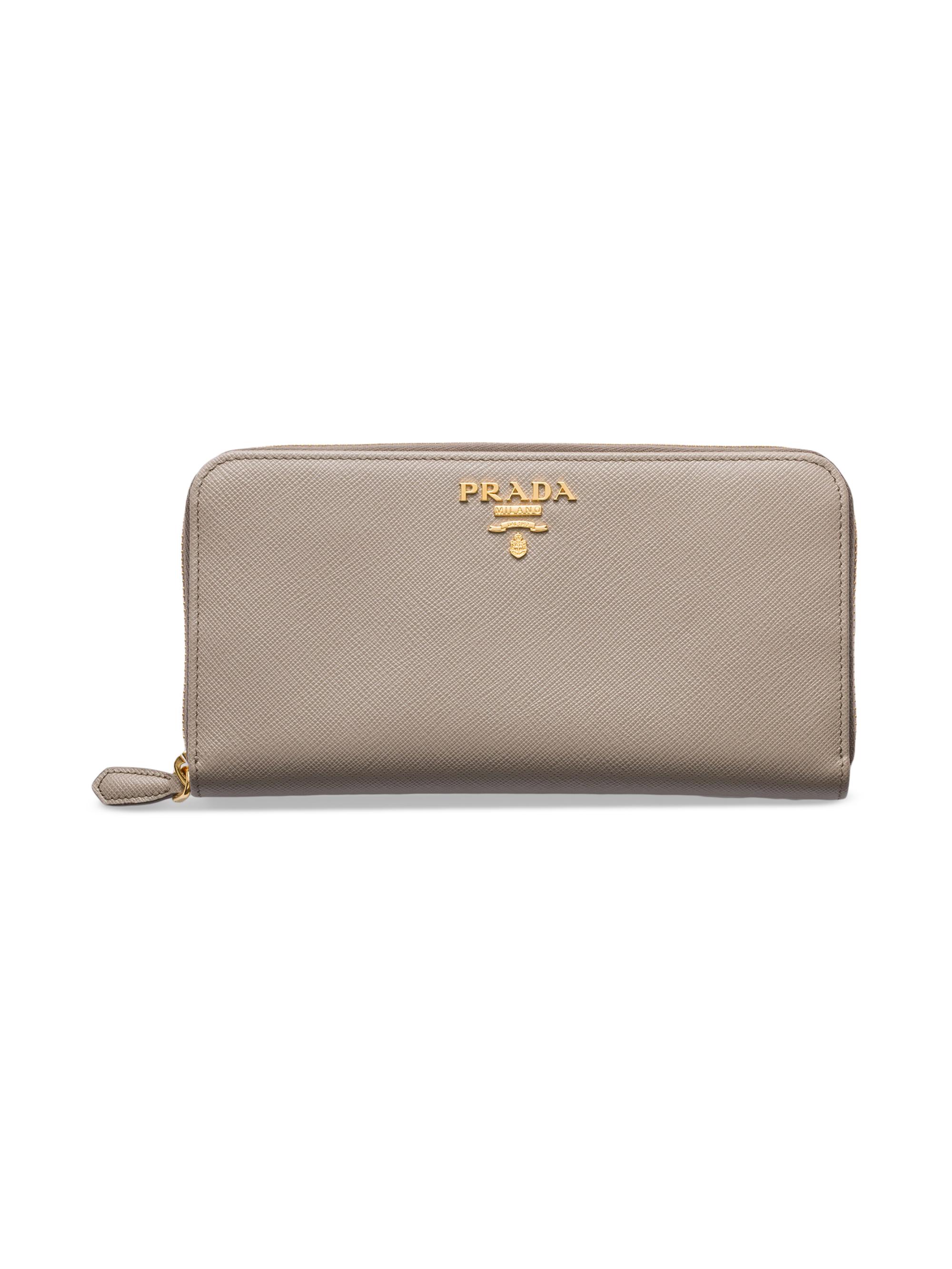 Prada Women's  Saffiano Leather Wallet - Beige