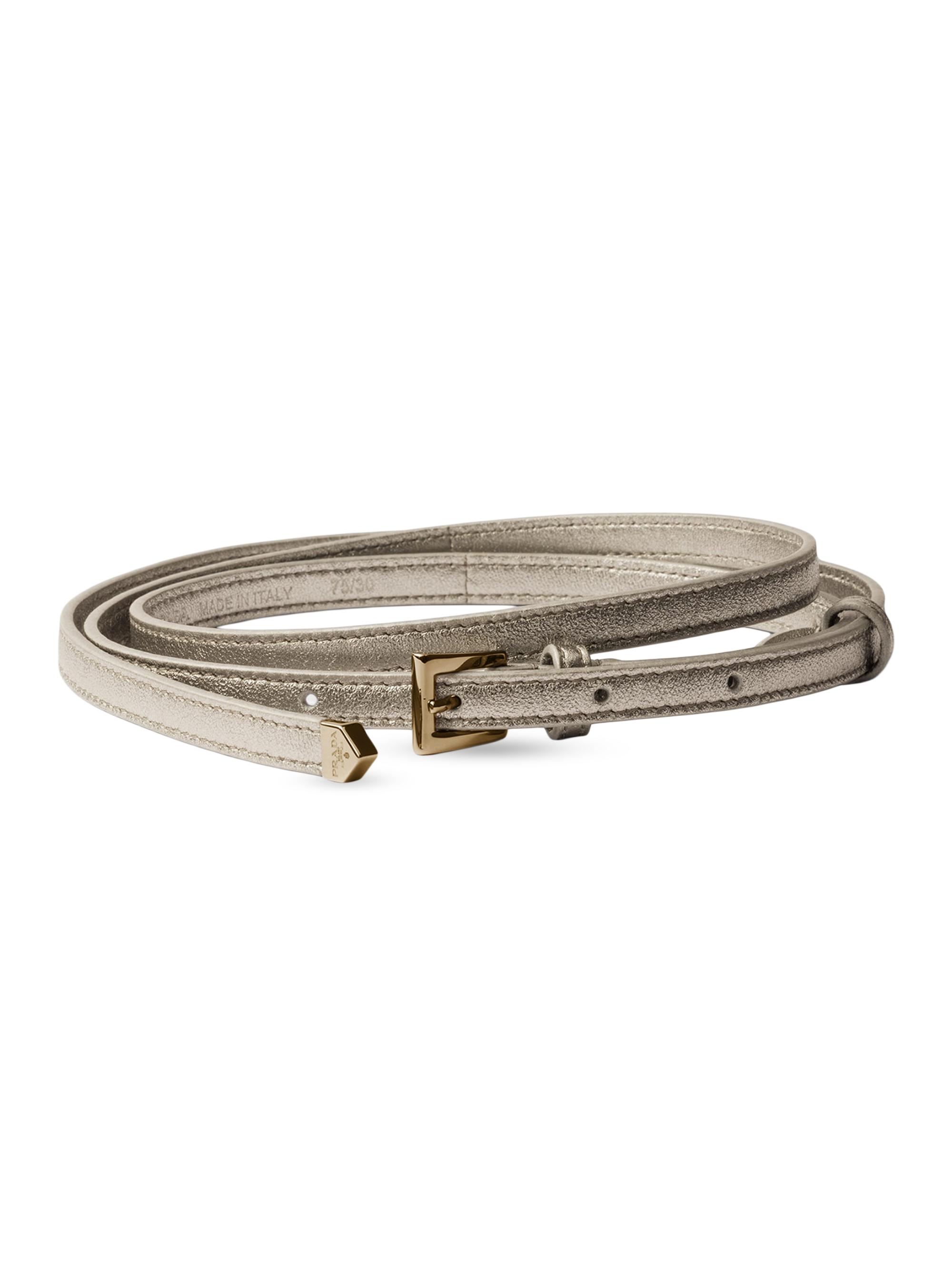 Prada Women's Nappa Leather Belt - Golden
