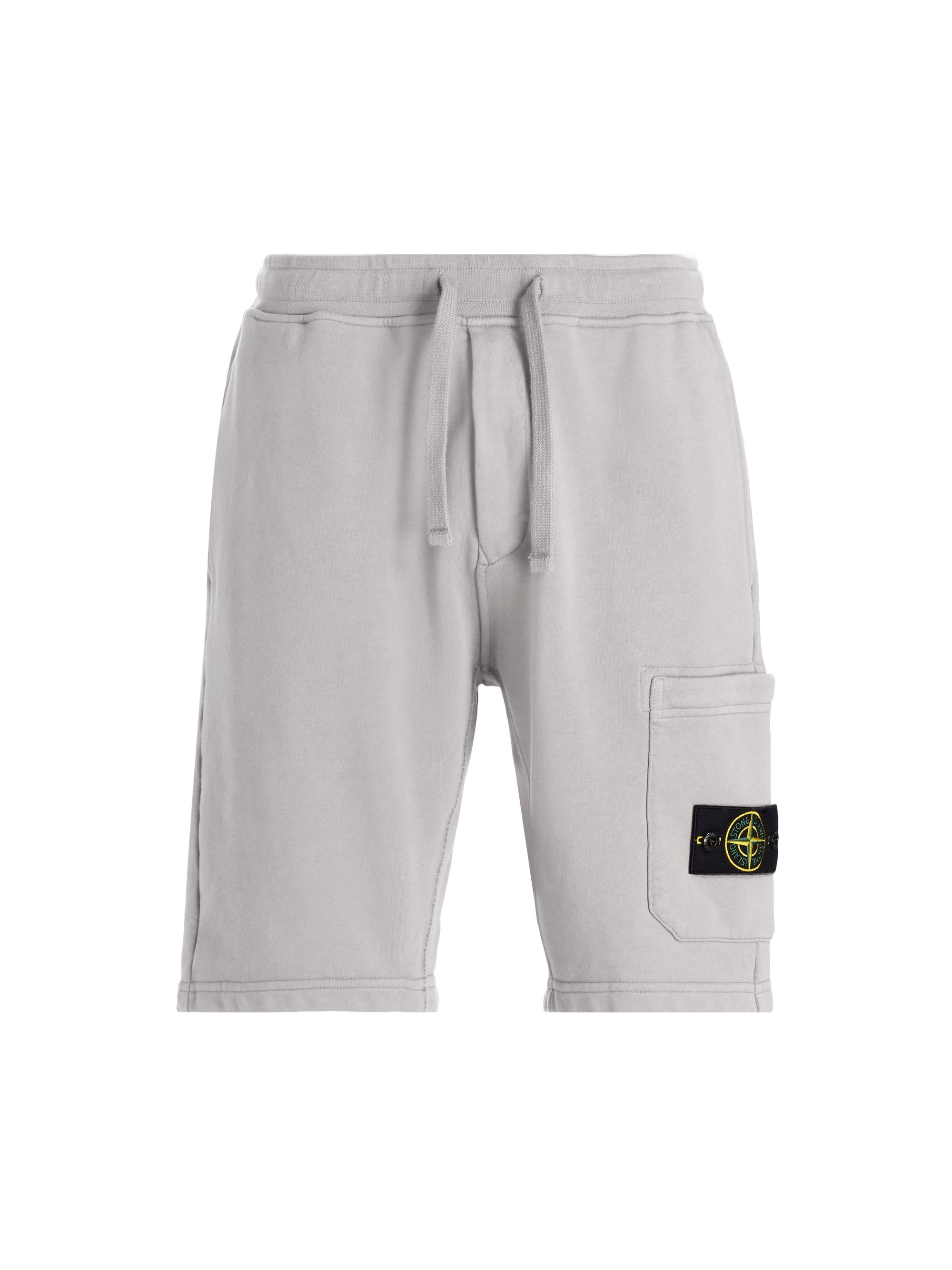 Stone Island Men's Logo Cotton Shorts - Sky Blue