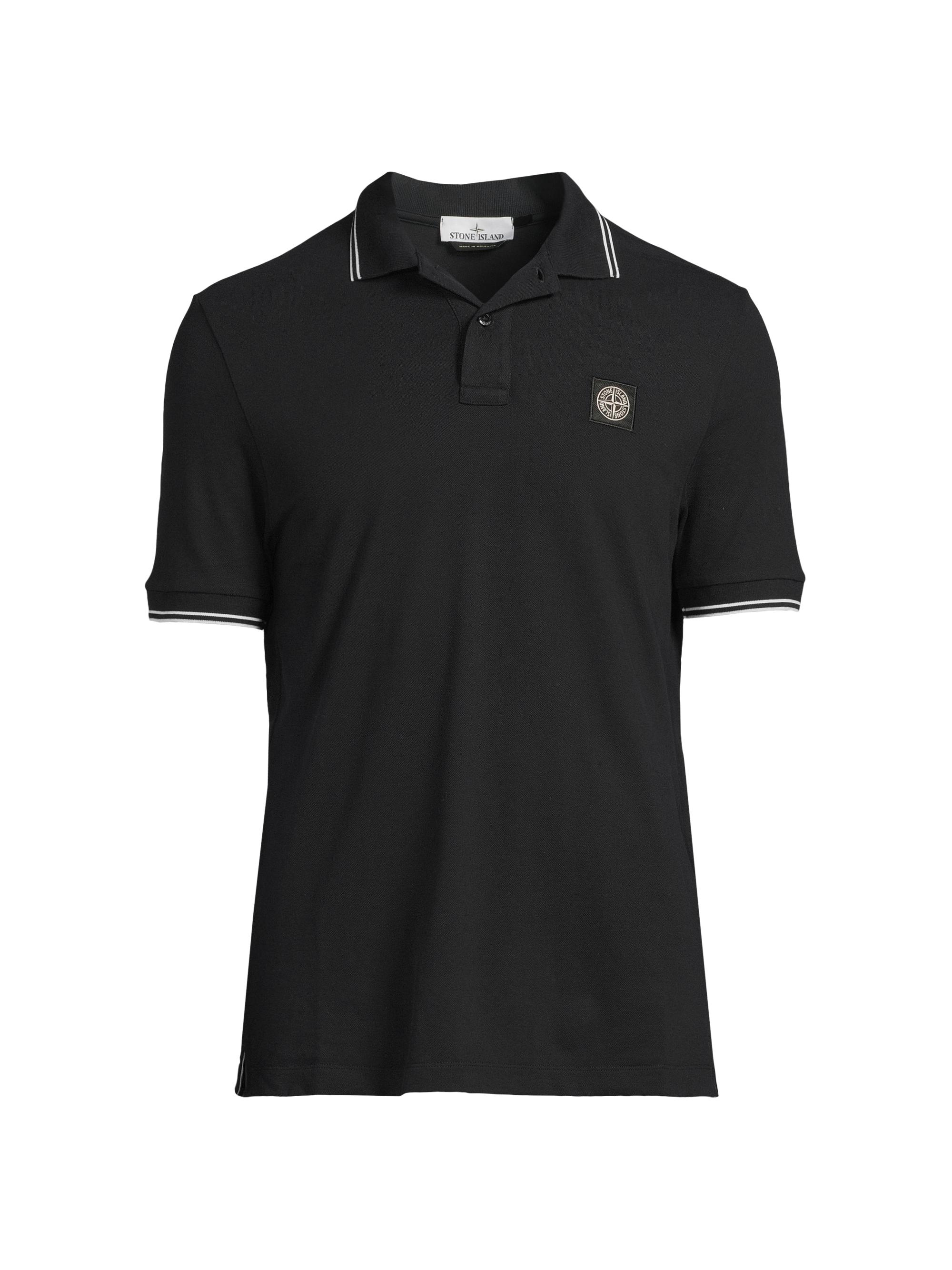 Stone Island Men's Stretch-Cotton Polo Shirt - Sky Blue