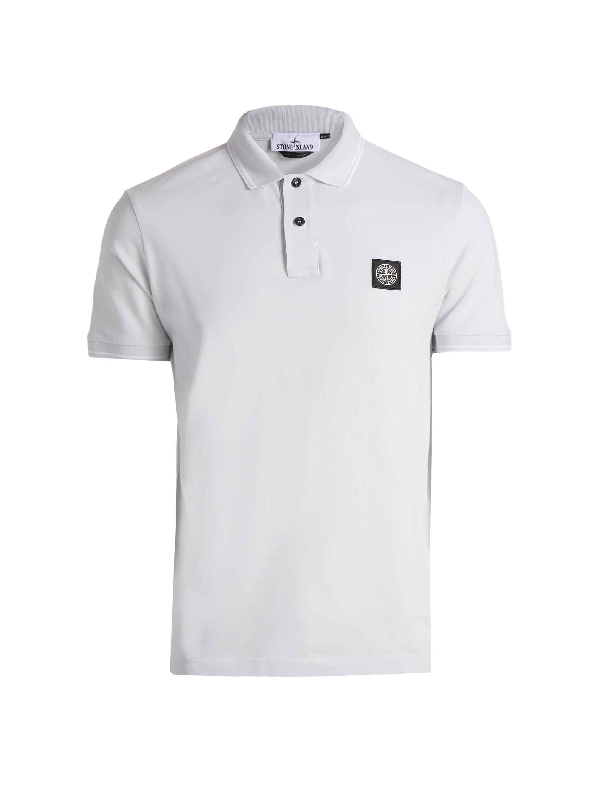 Stone Island Men's Stretch-Cotton Polo Shirt - Sky Blue