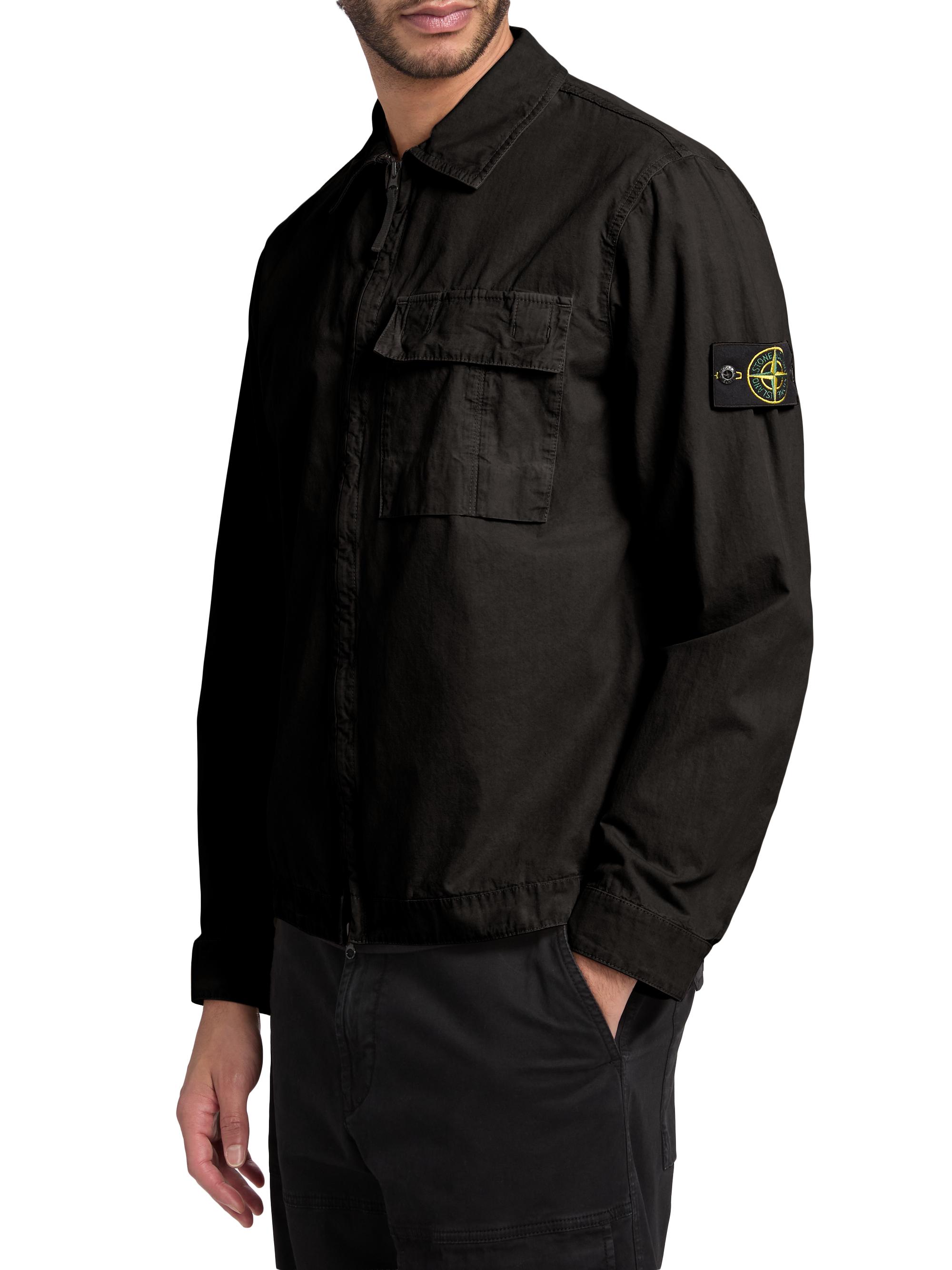 Stone Island Zip-Front Cotton Shirt Jacket | Saks Fifth Avenue
