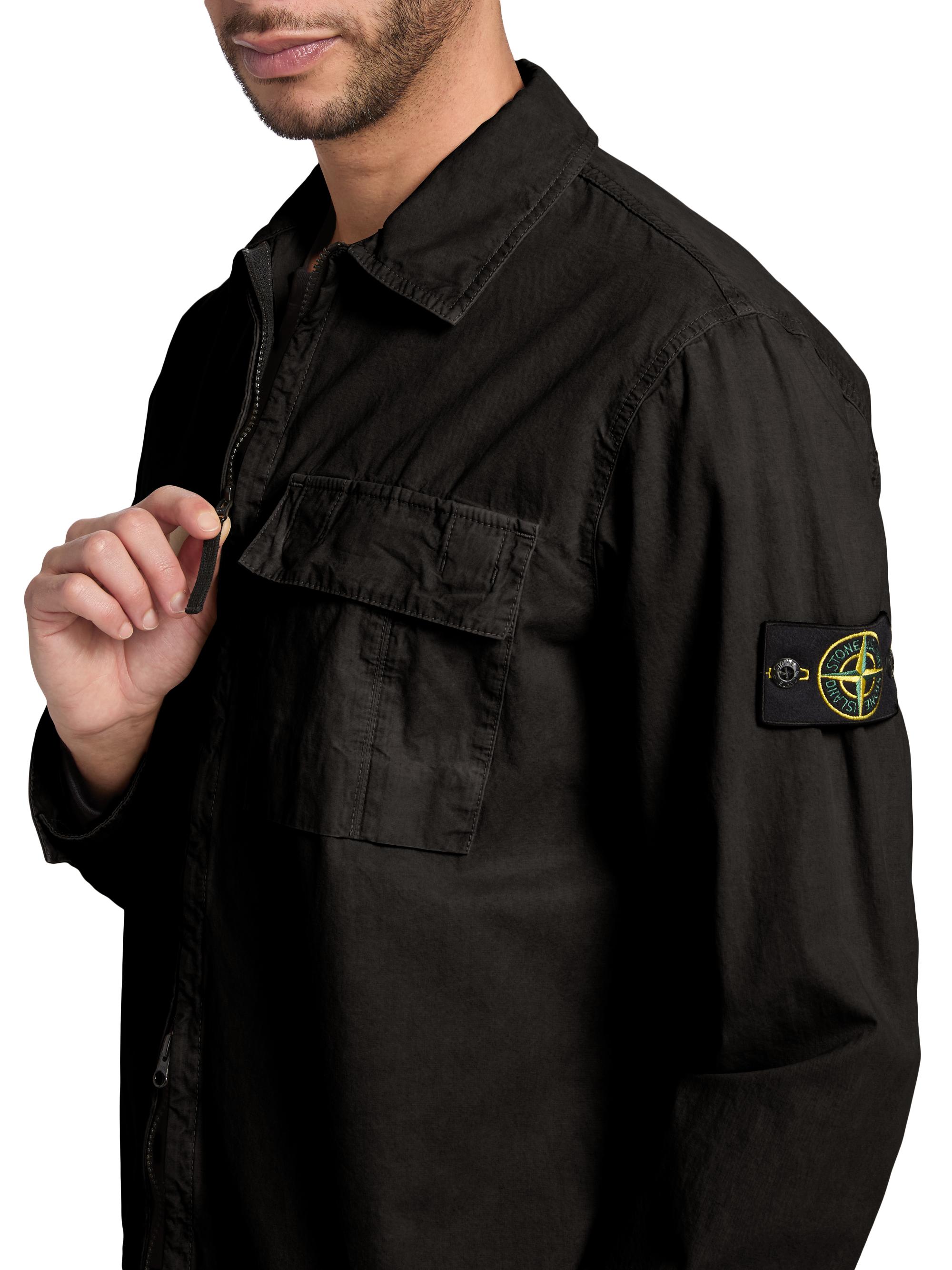 Stone Island Zip-Front Cotton Shirt Jacket | Saks Fifth Avenue