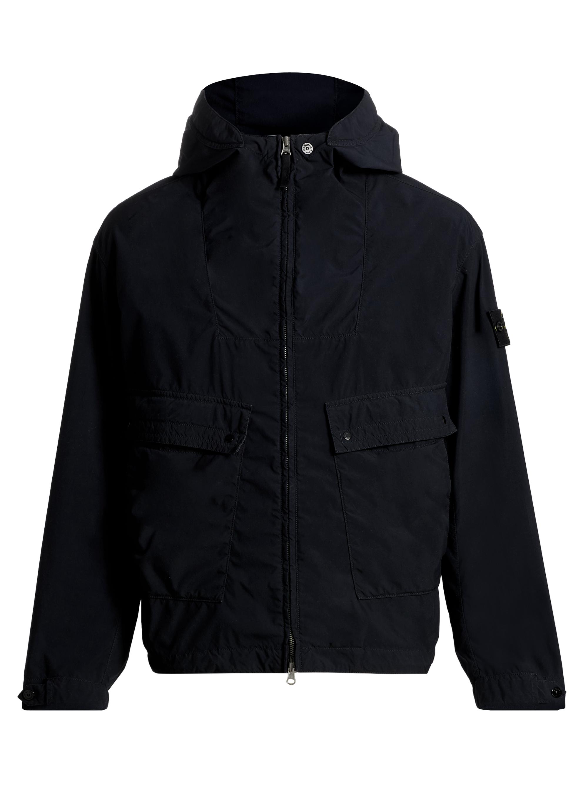 Stone Island Men's Hooded Short Parka - Navy Blue