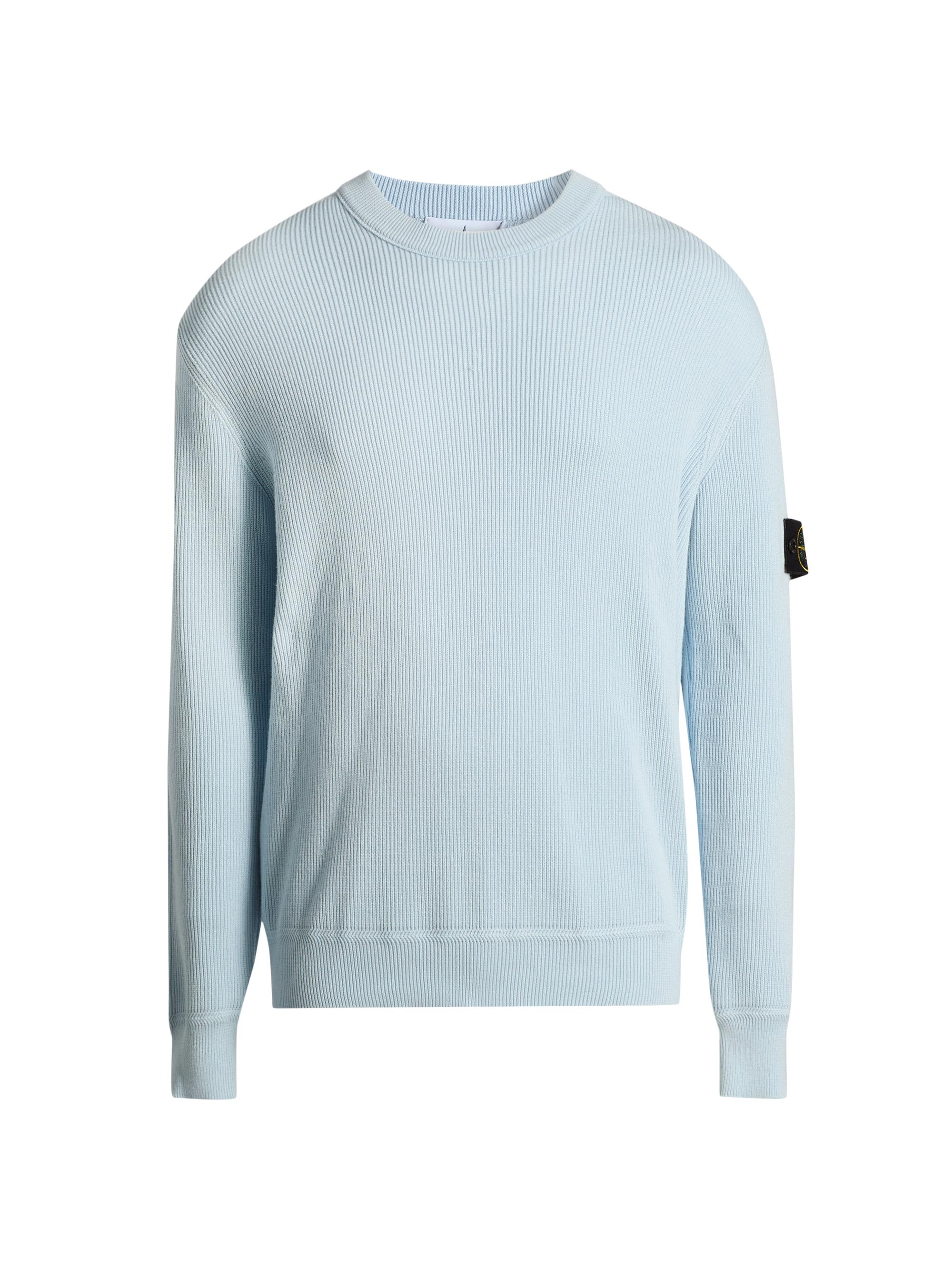 Stone Island Men's Cotton Crewneck Sweater - Sky Blue