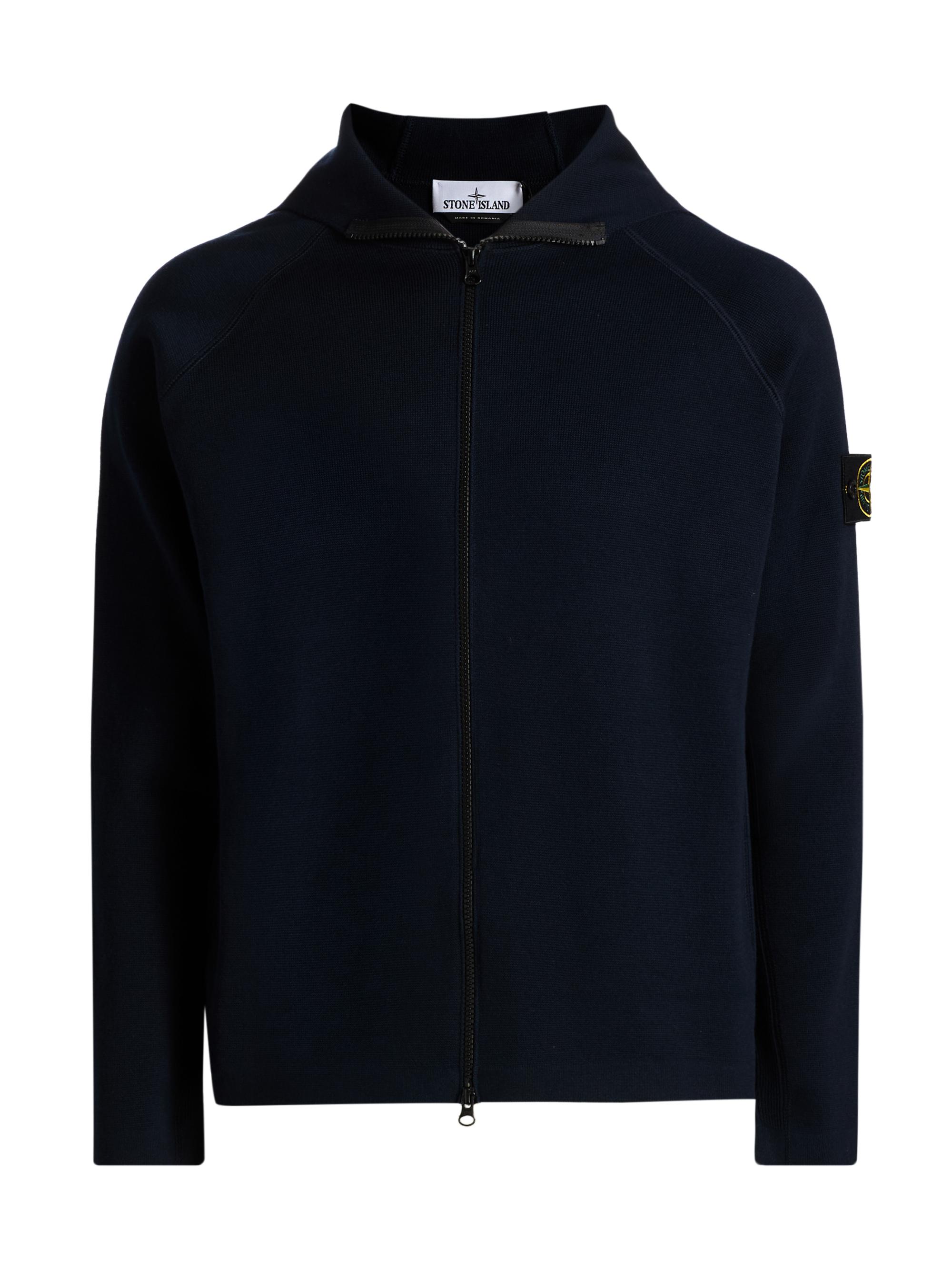 Stone Island Men's Cotton Full-Zip Hoodie - Navy Blue