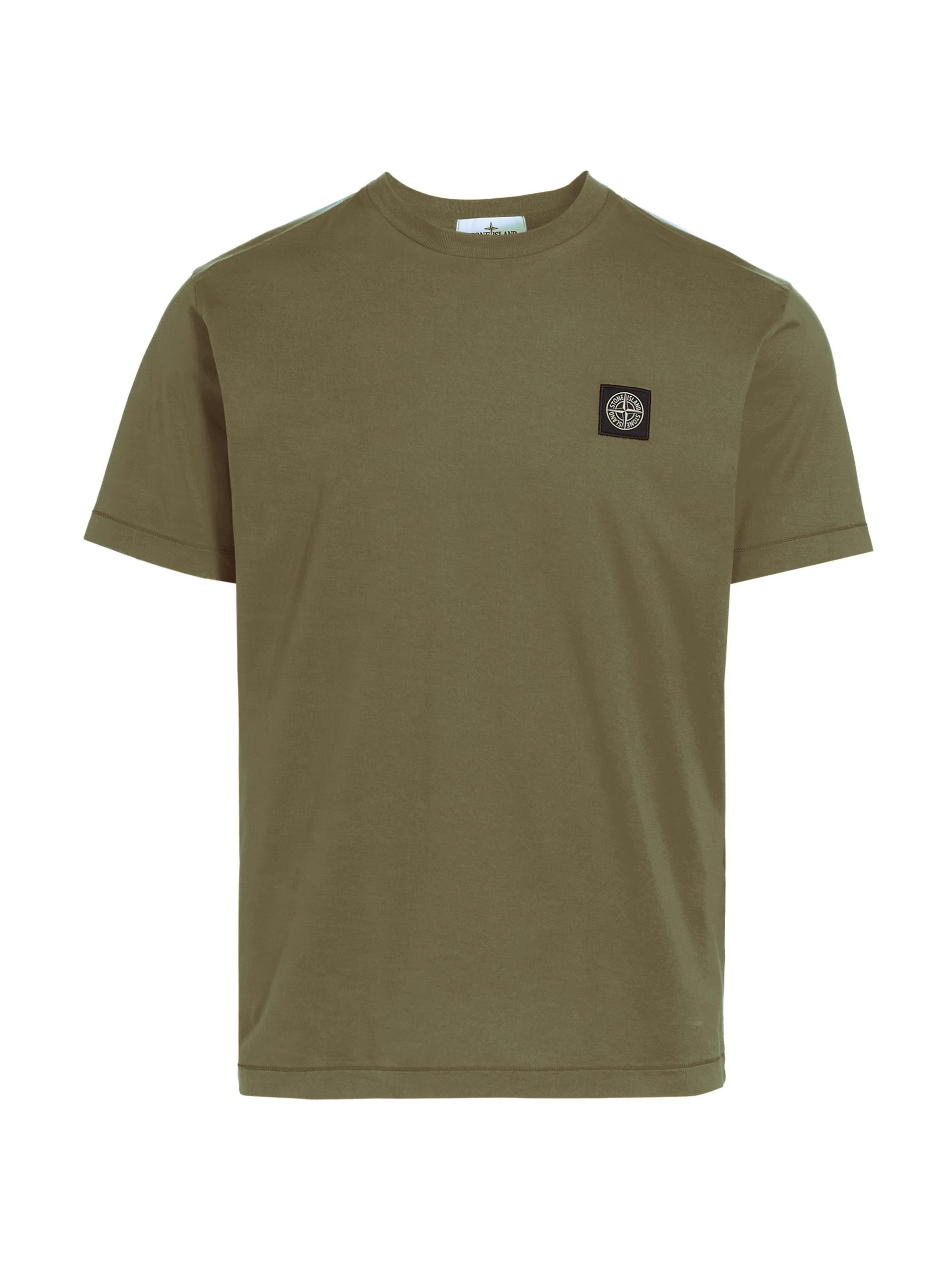 Stone Island Men's Cotton Crewneck T-Shirt - Military Green