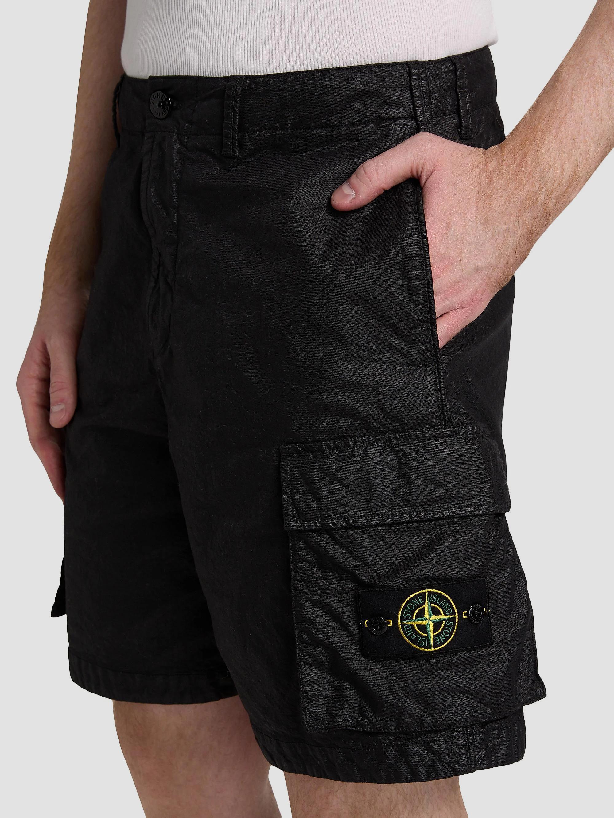 Stone Island Waxed Cotton Cargo Shorts | Saks Fifth Avenue