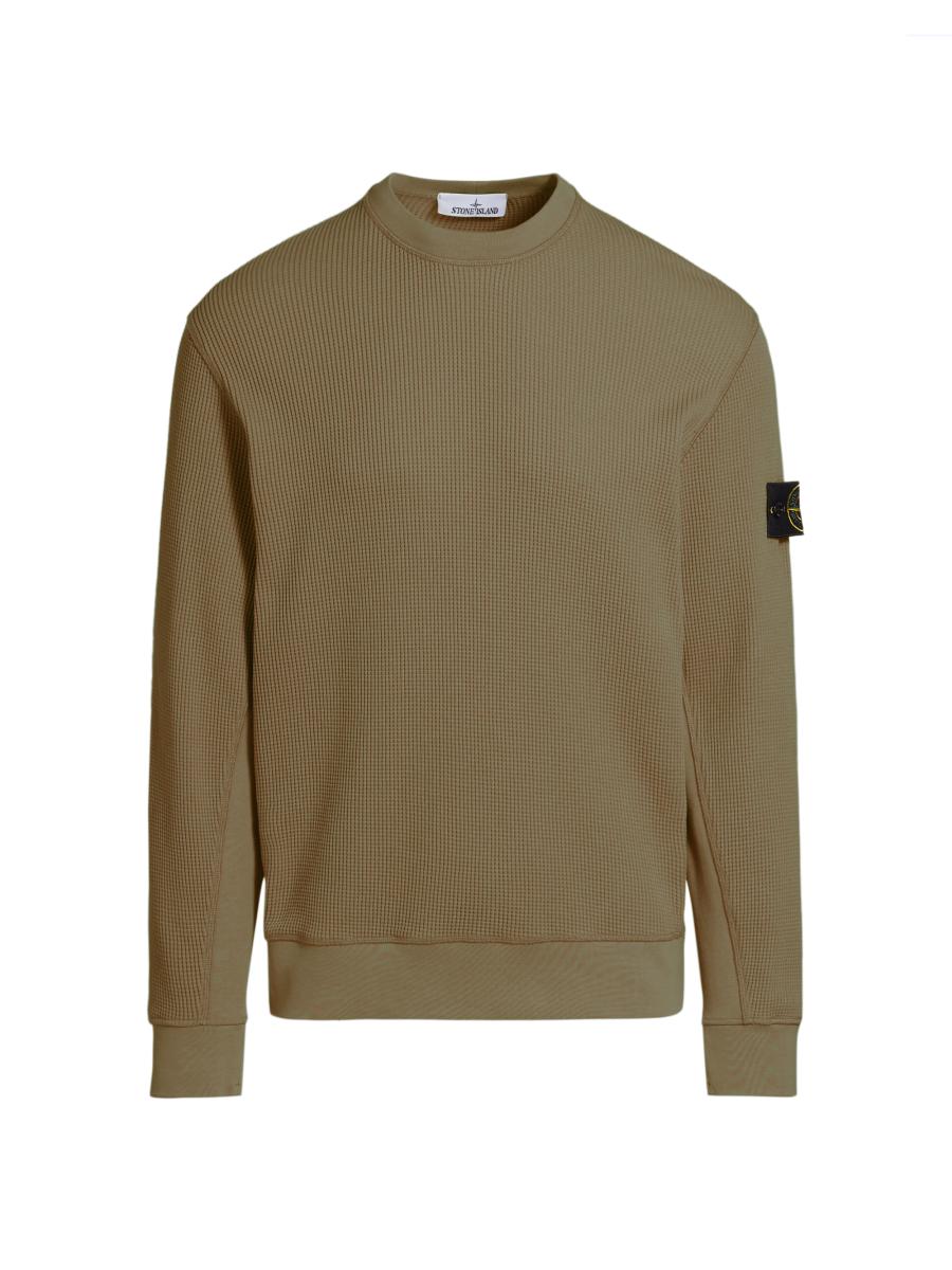 Stone Island Waffle-Knit Crewneck Sweatshirt | Saks Fifth Avenue